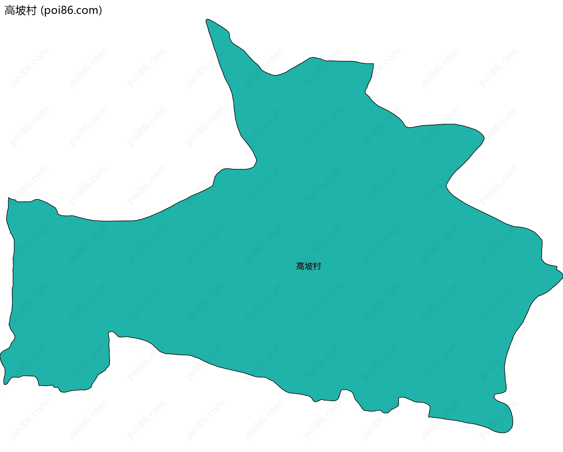 高坡村边界地图
