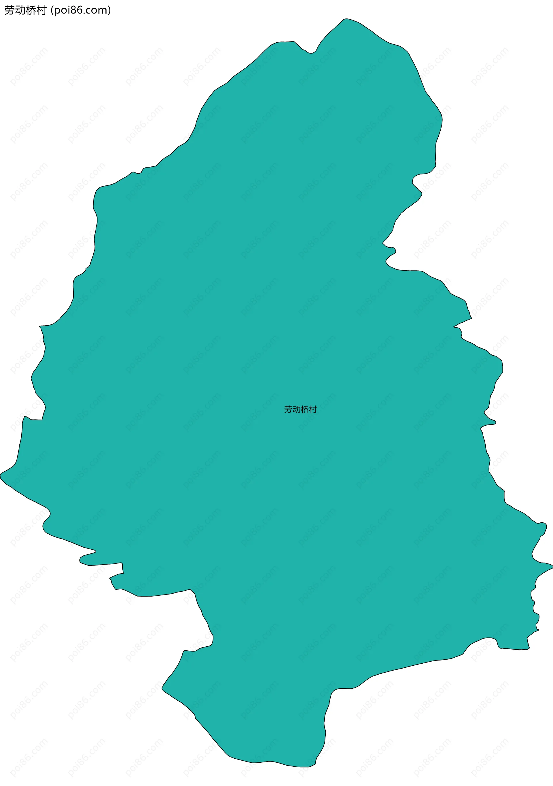 劳动桥村边界地图
