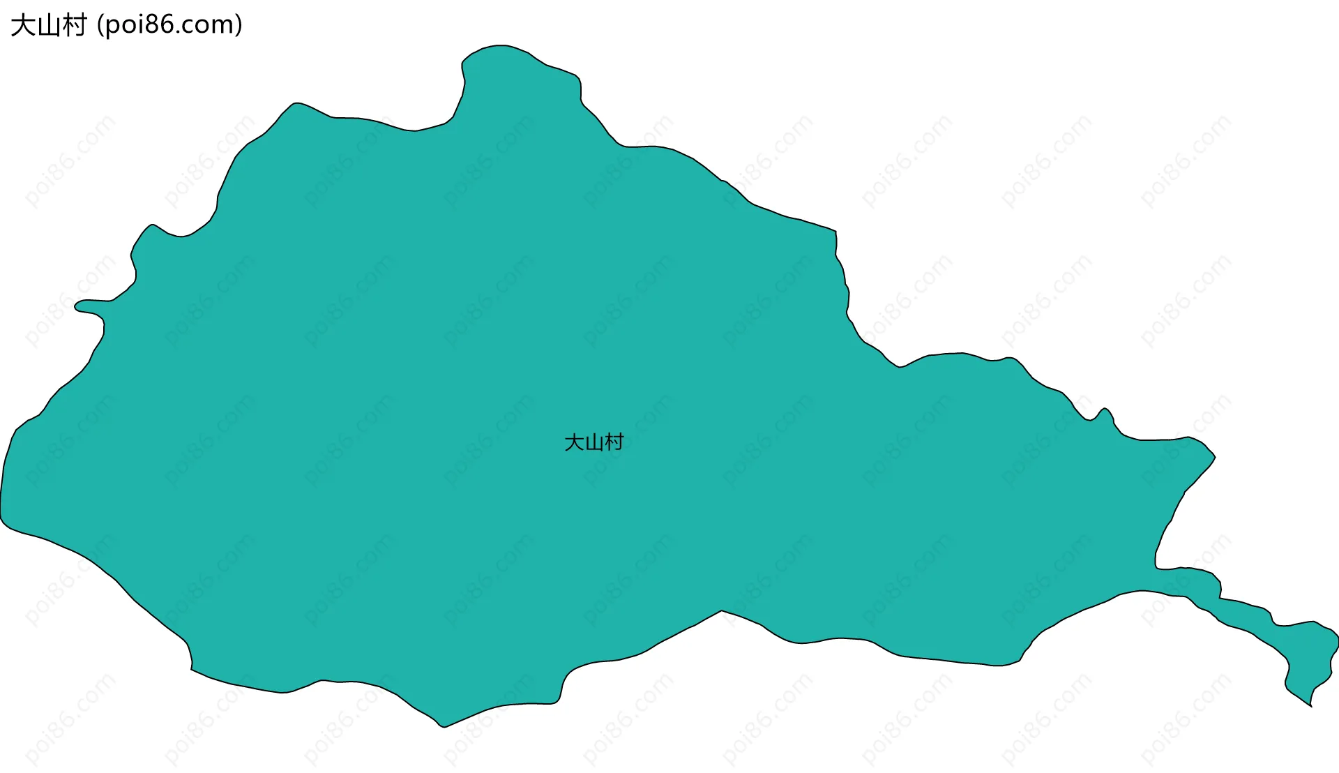大山村边界地图