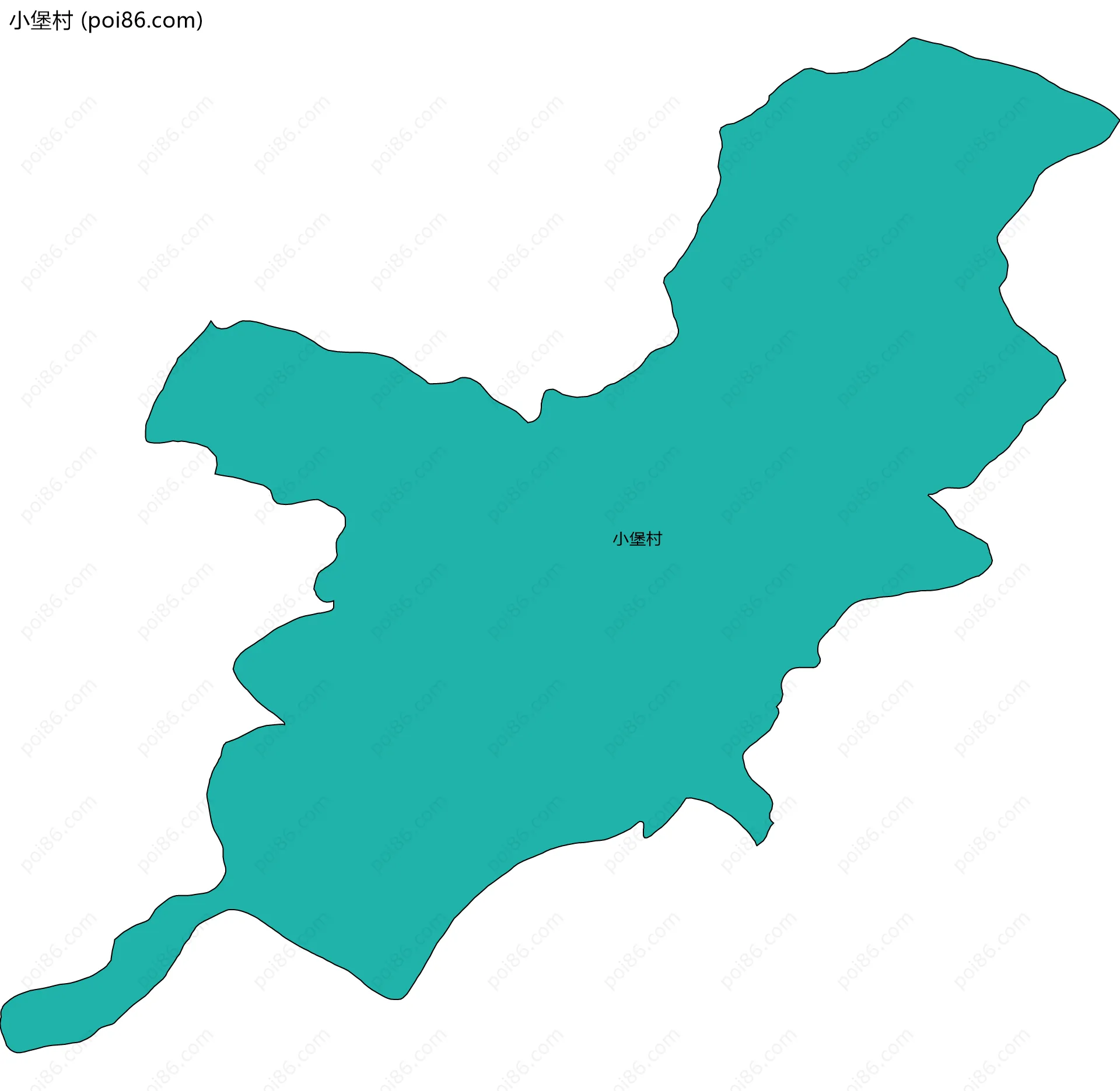 小堡村边界地图