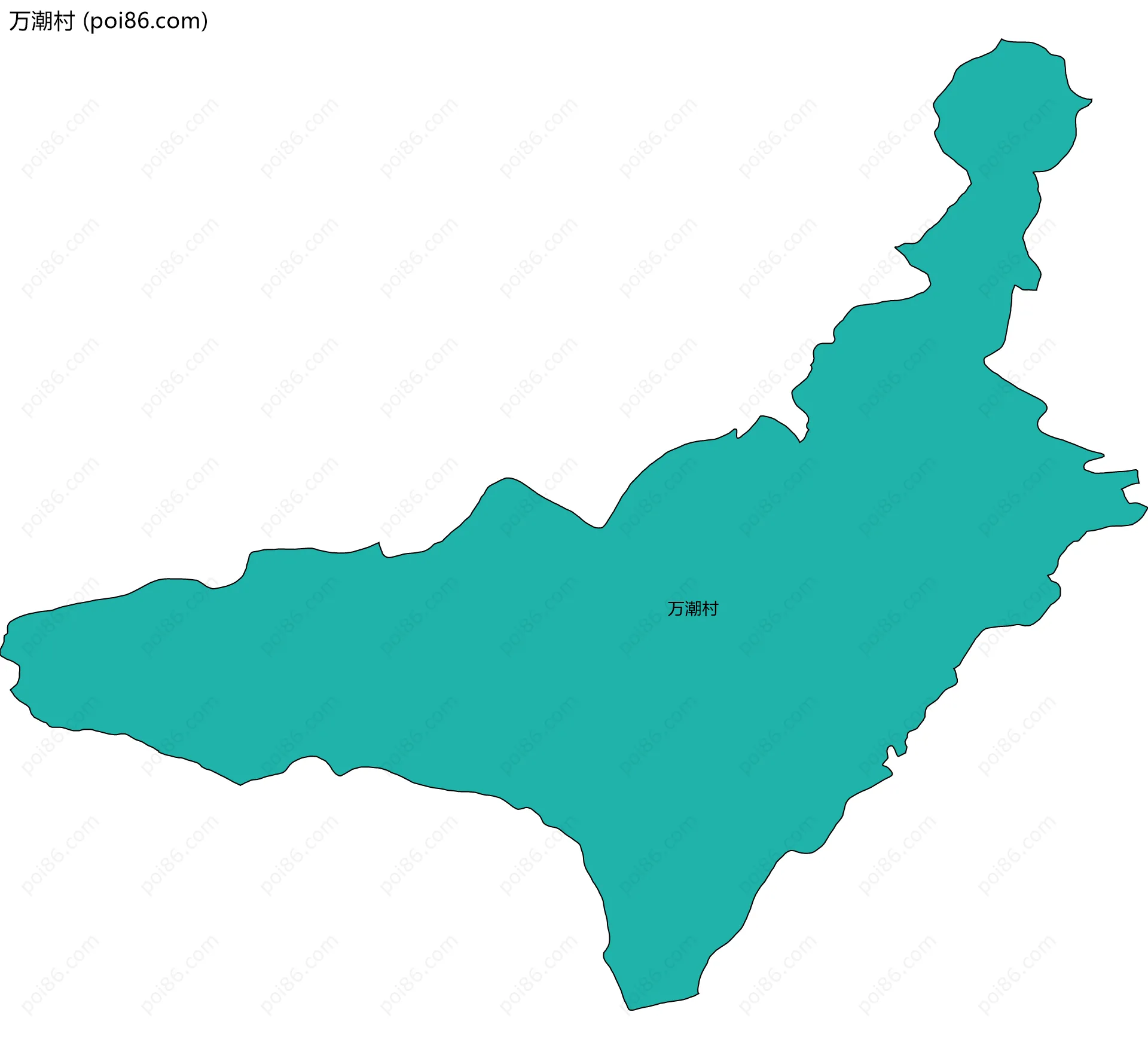 万潮村边界地图