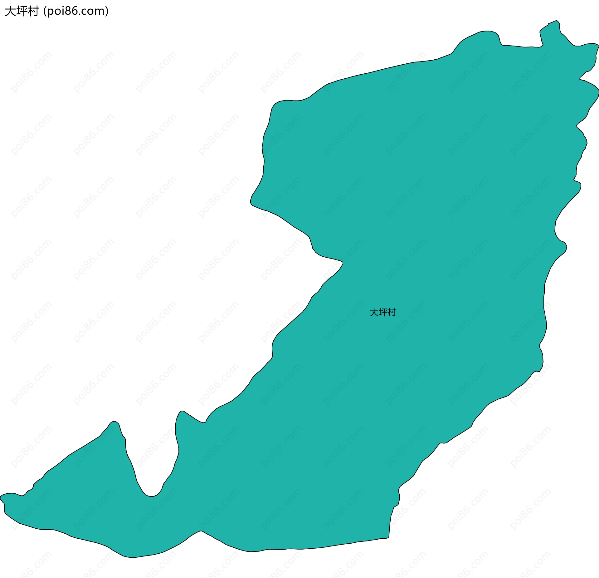 大坪村边界地图