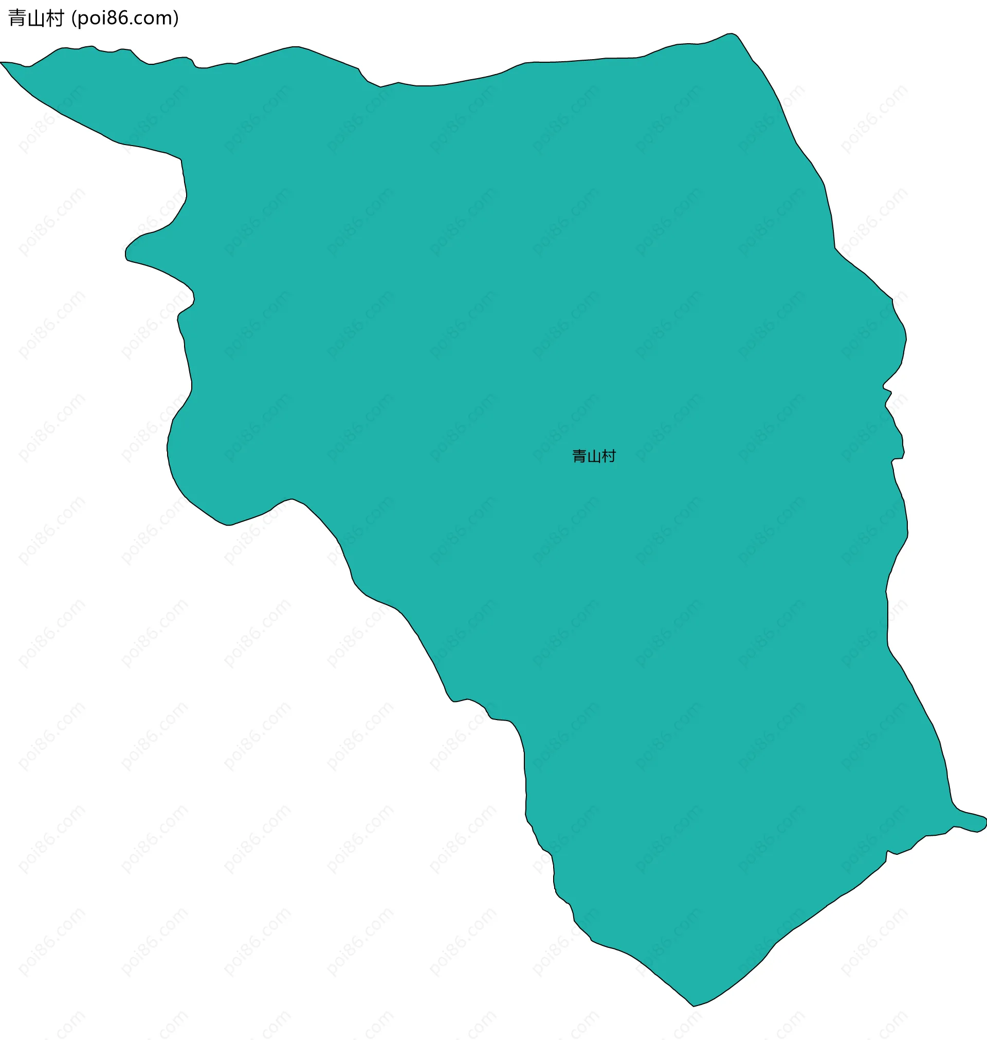 青山村边界地图