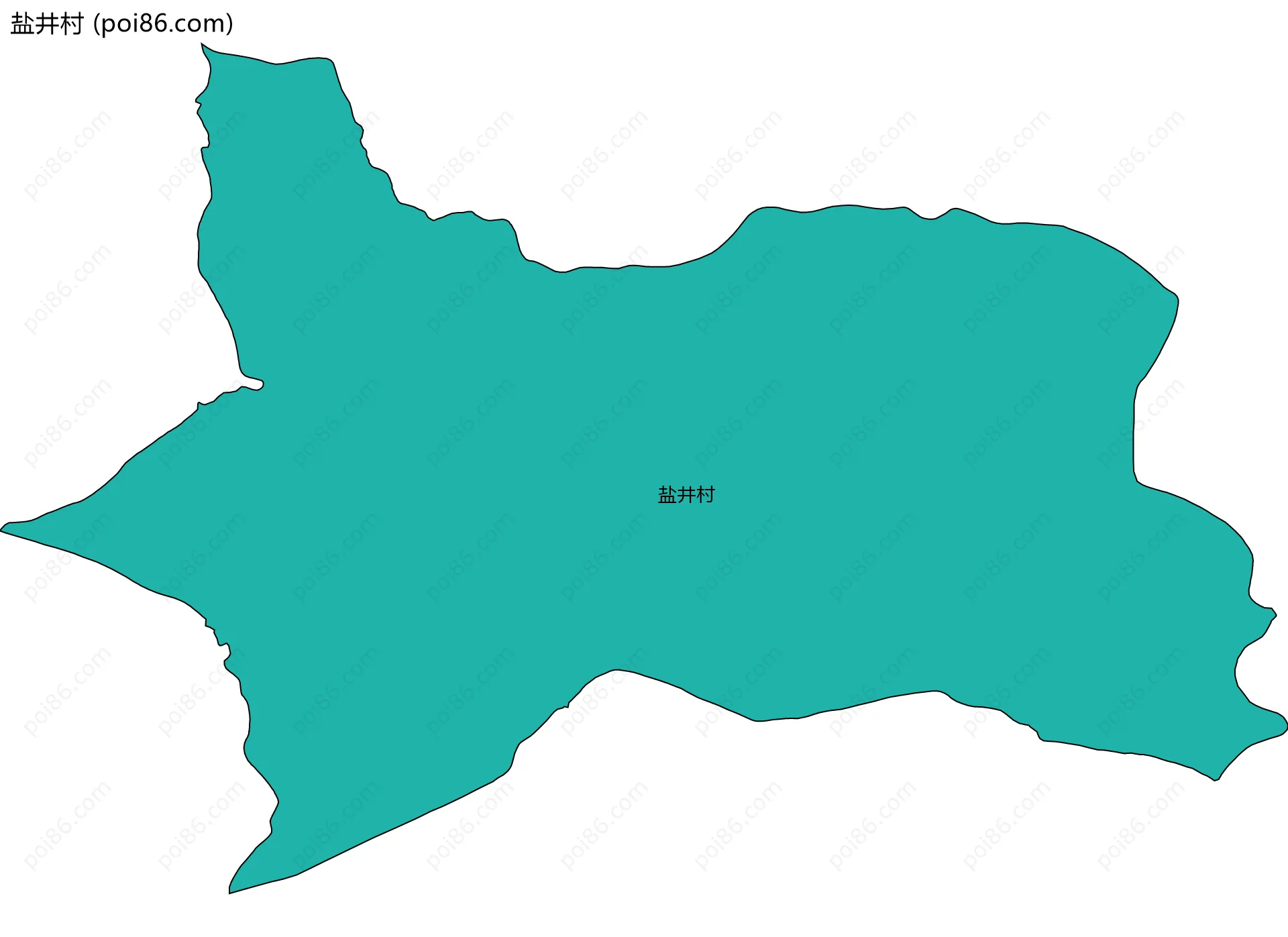 盐井村边界地图