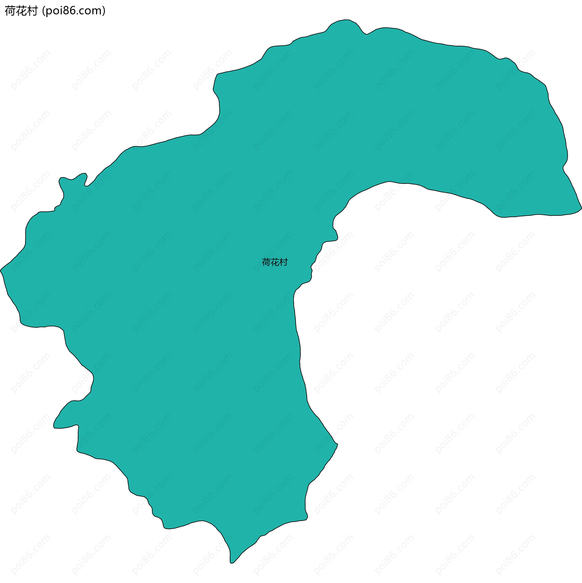 荷花村边界地图