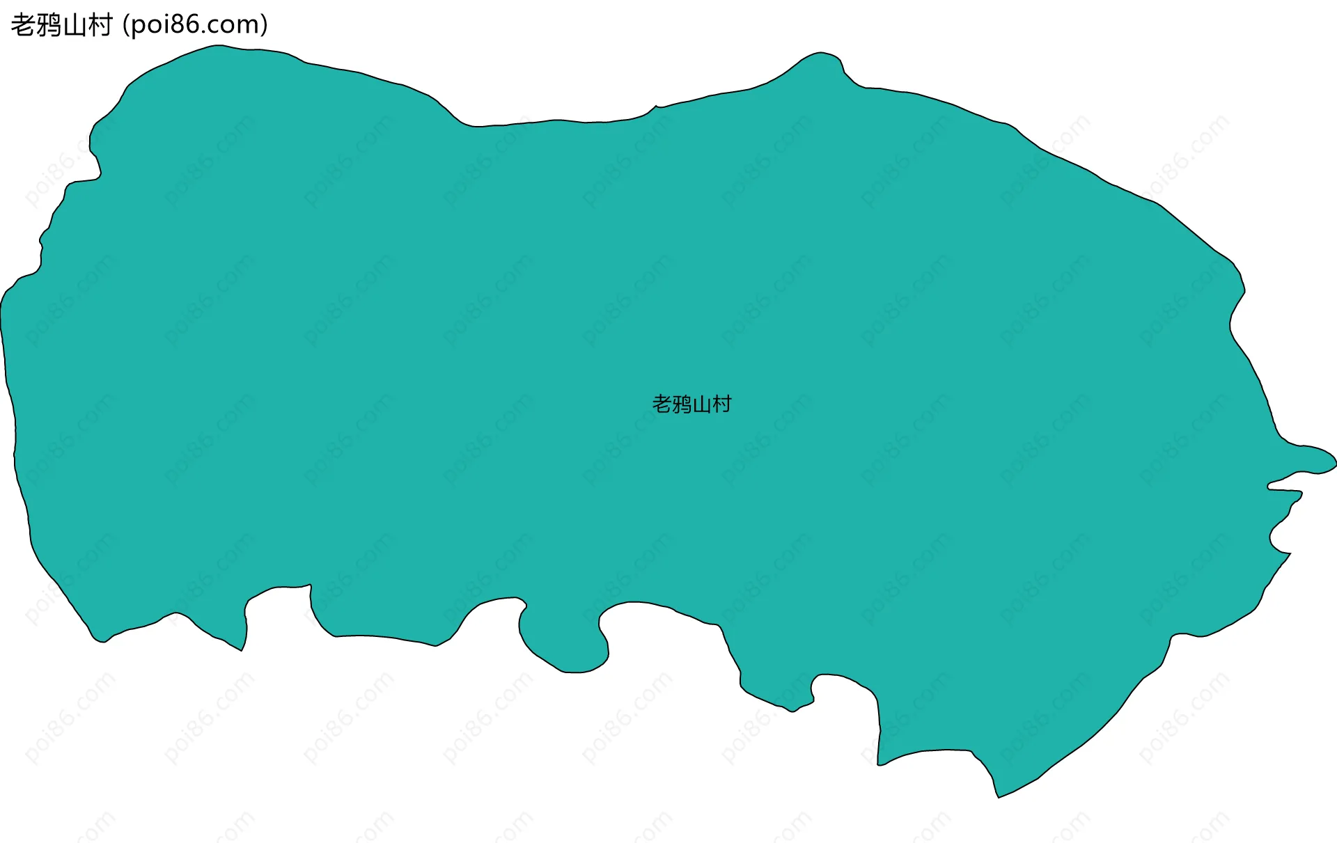 老鸦山村边界地图