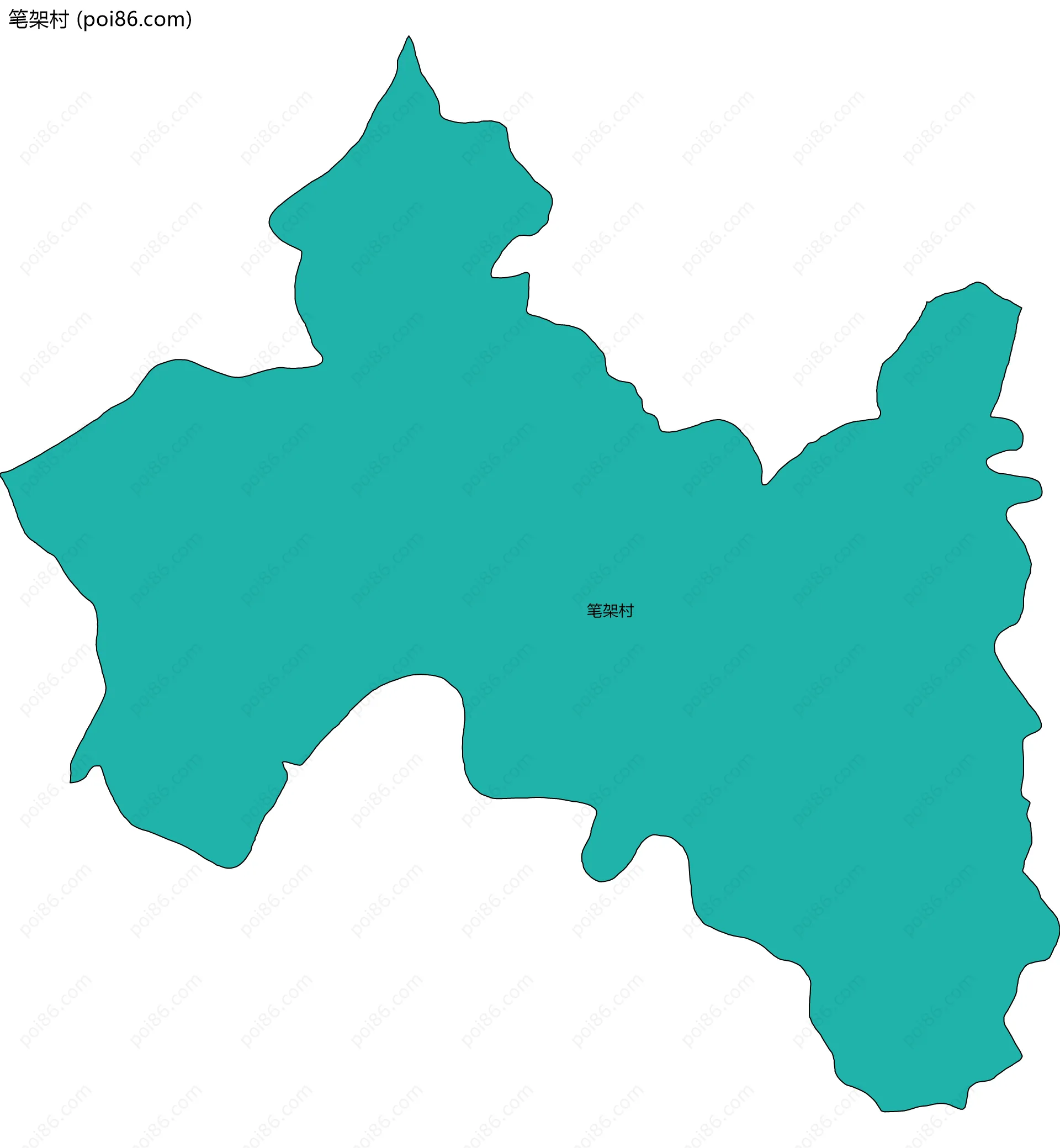 笔架村边界地图