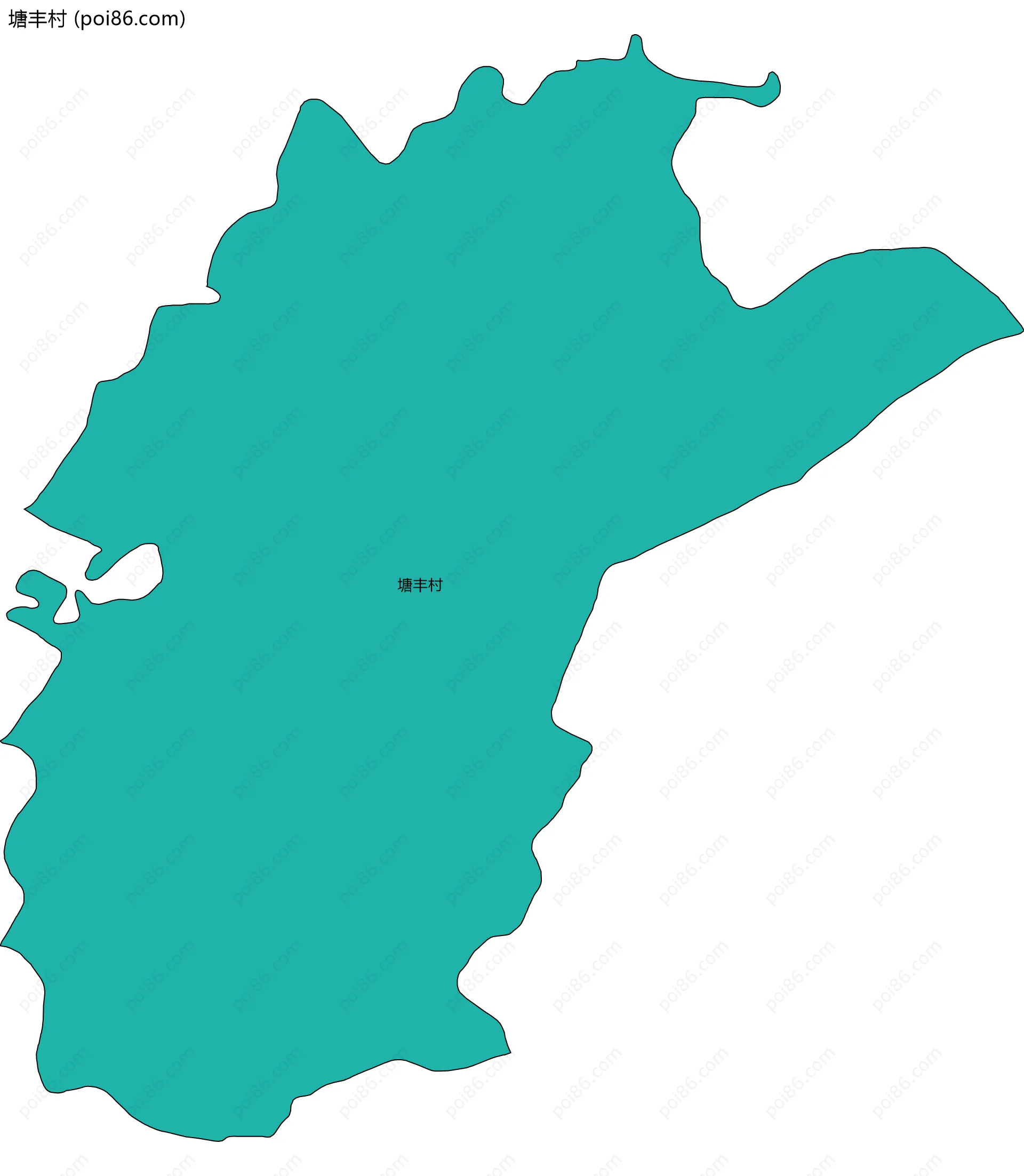 塘丰村边界地图