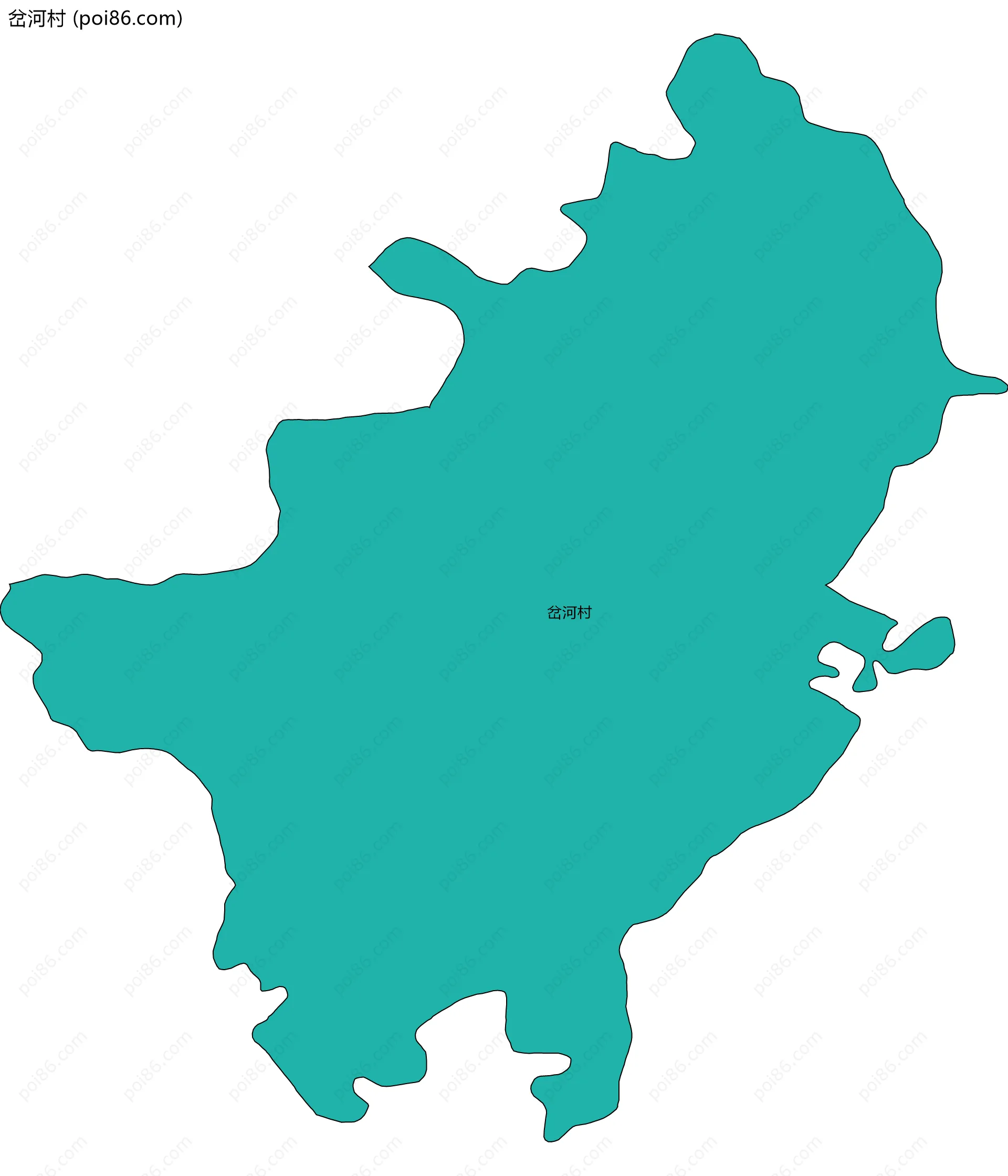 岔河村边界地图