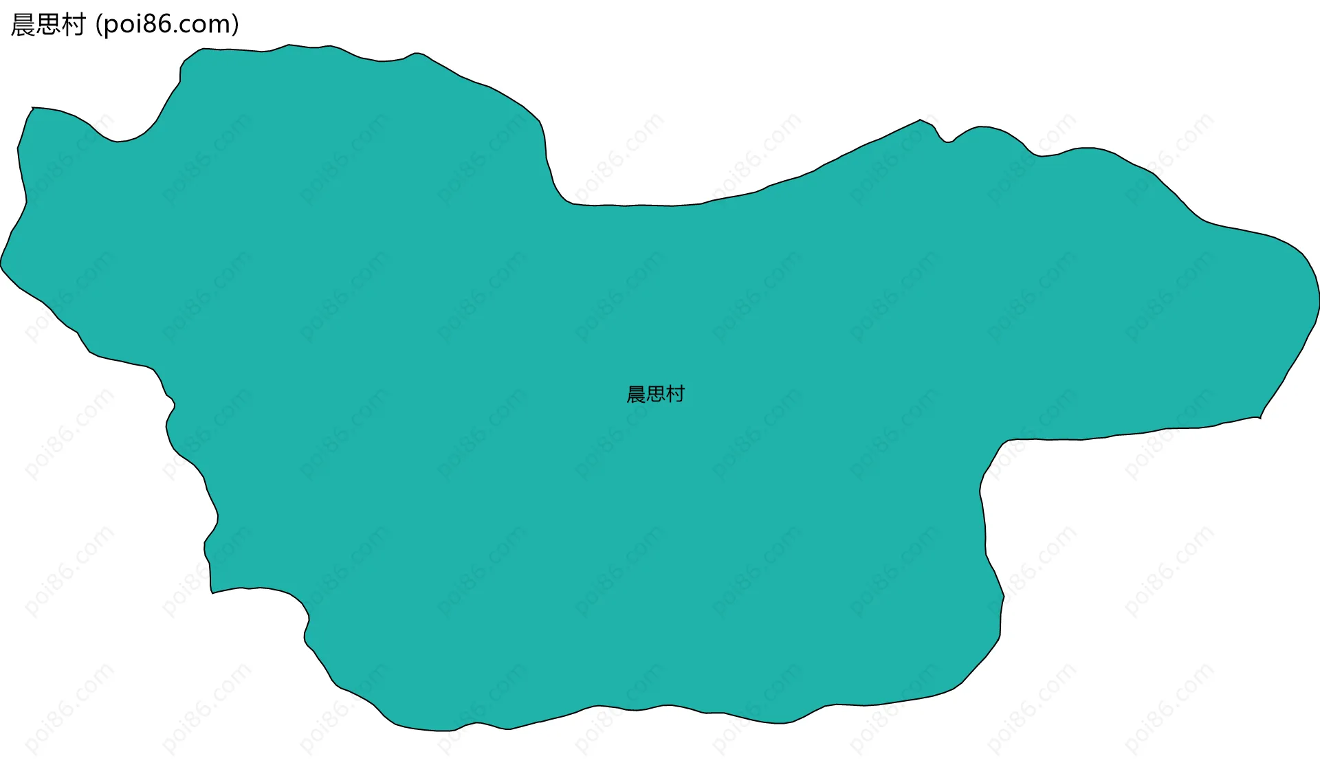 晨思村边界地图