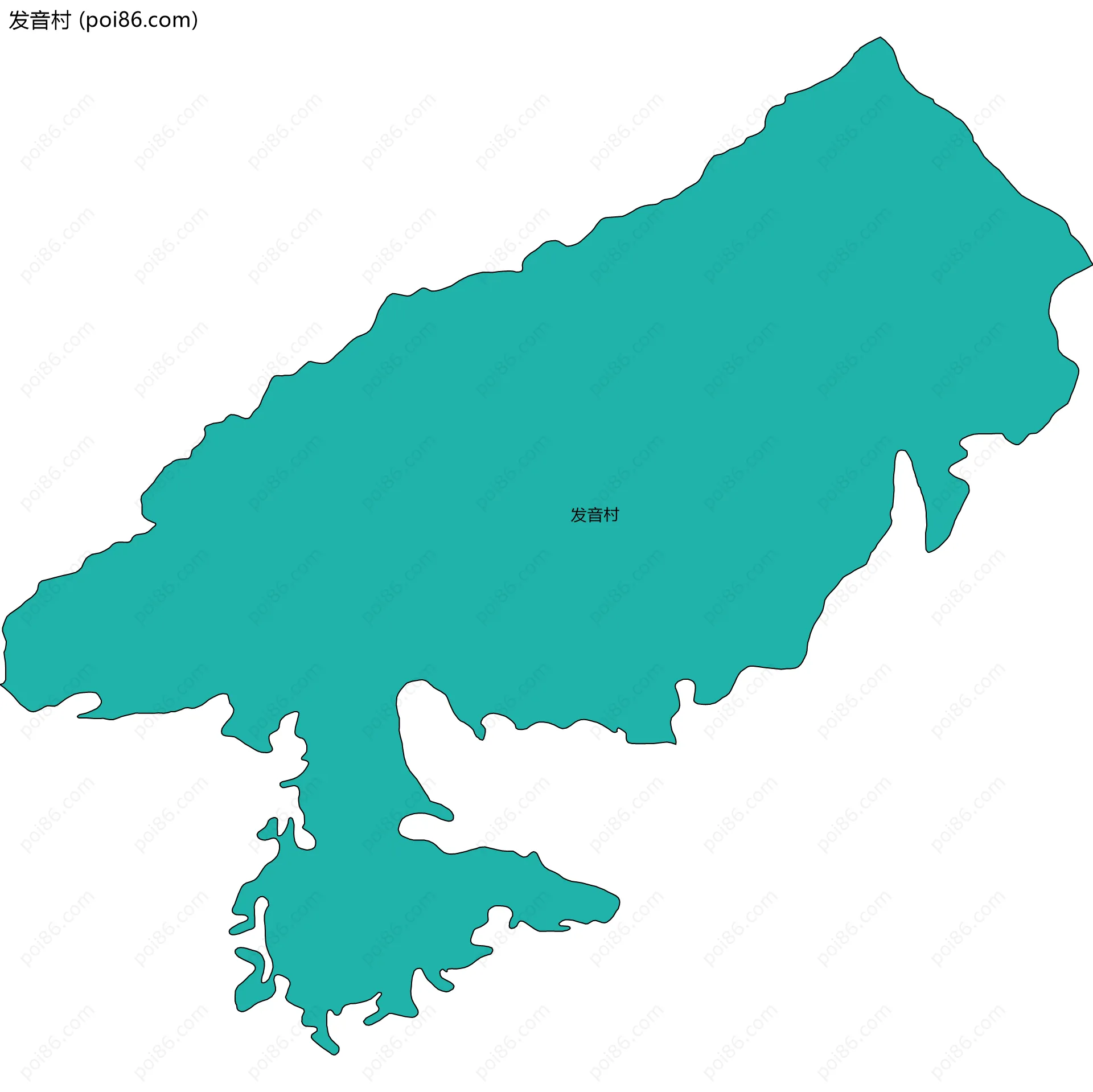 发音村边界地图