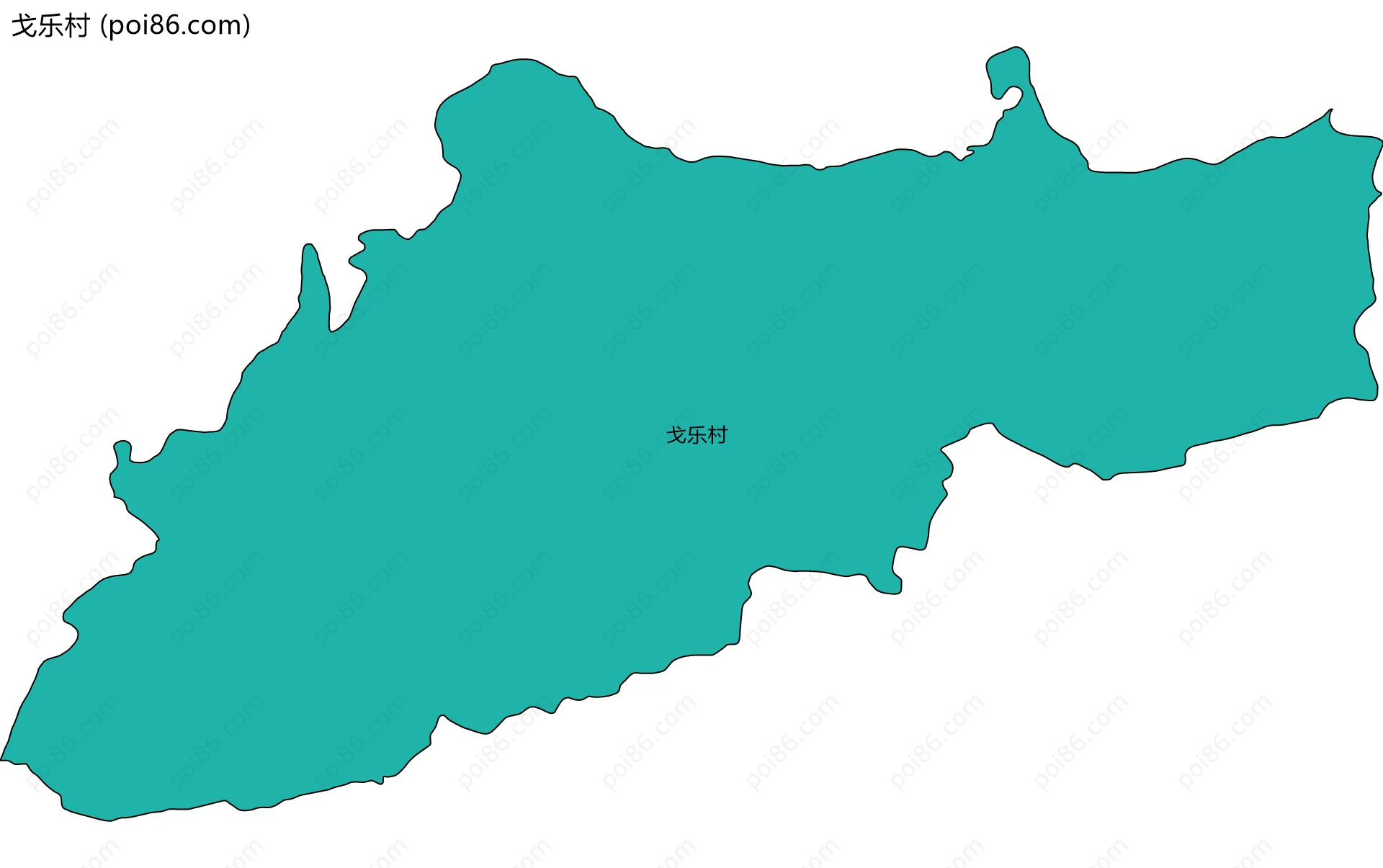 戈乐村边界地图