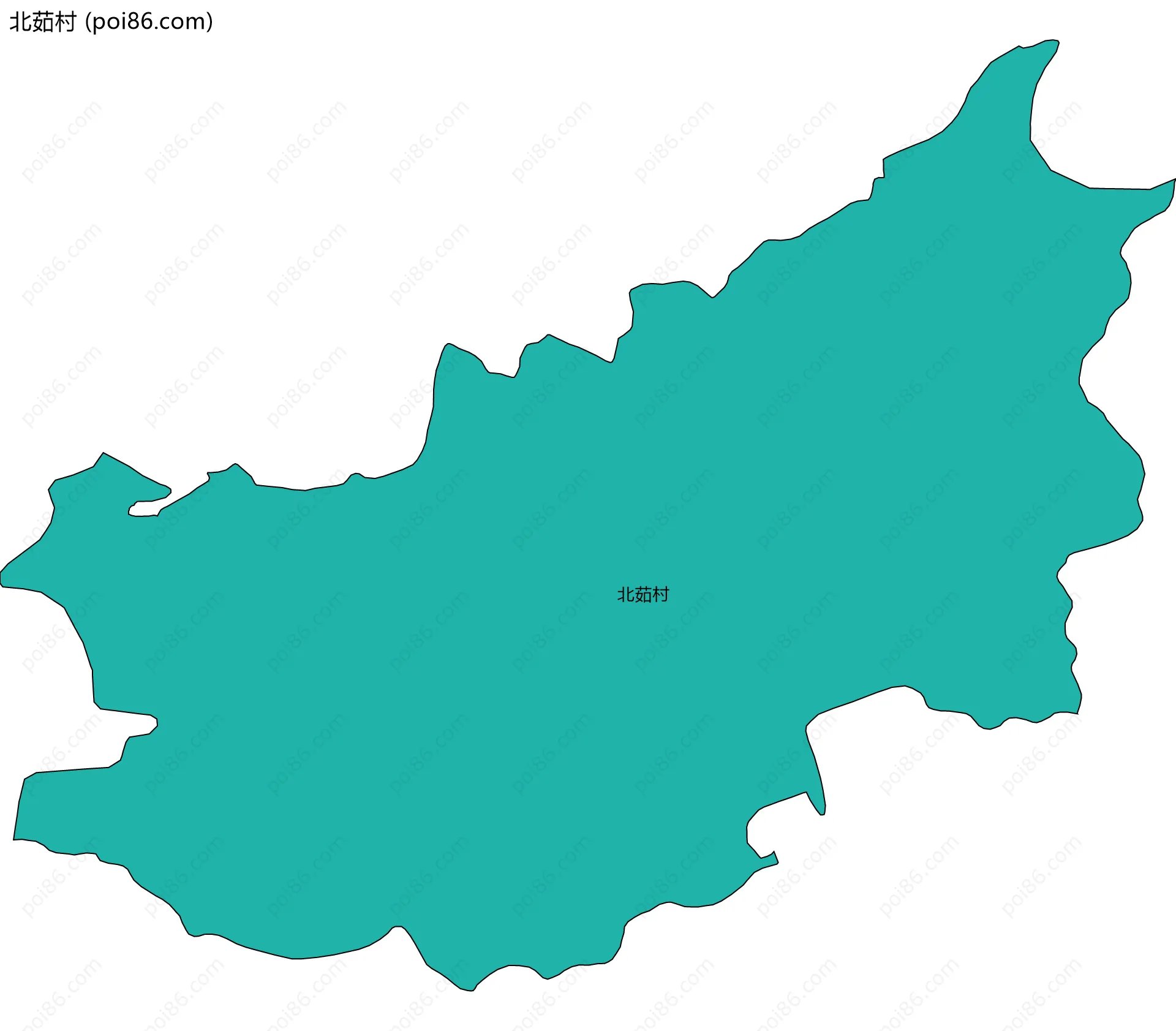 北茹村边界地图