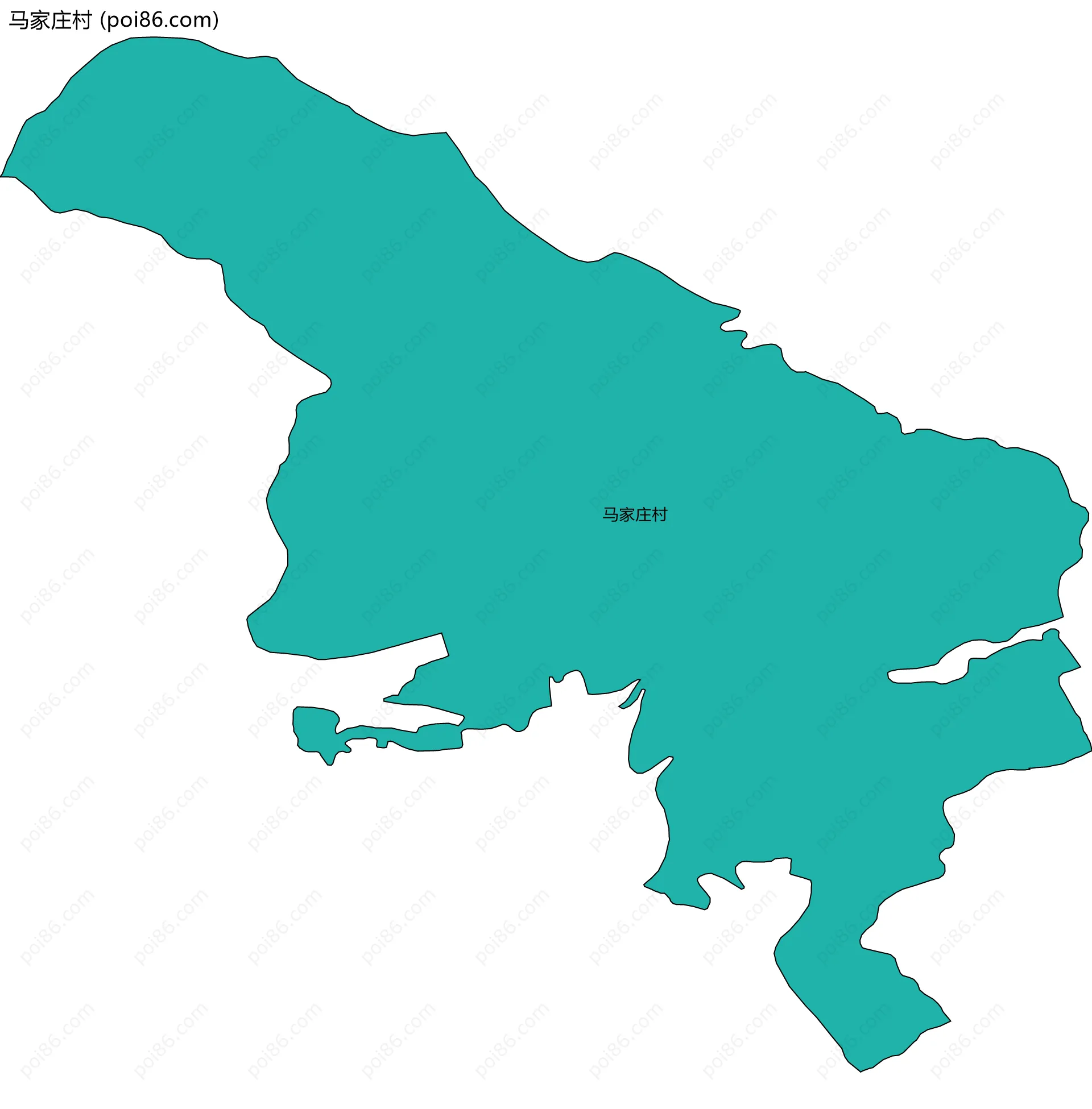 马家庄村边界地图