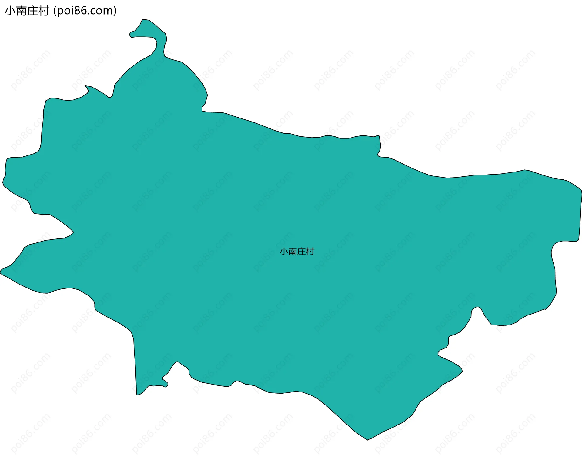 小南庄村边界地图