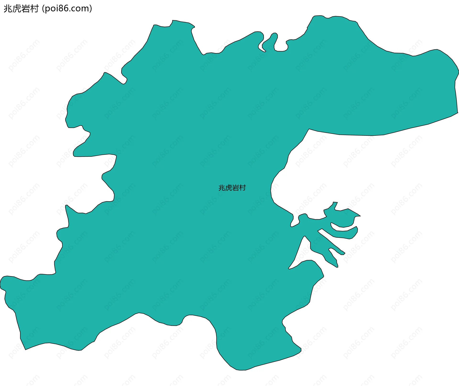 兆虎岩村边界地图