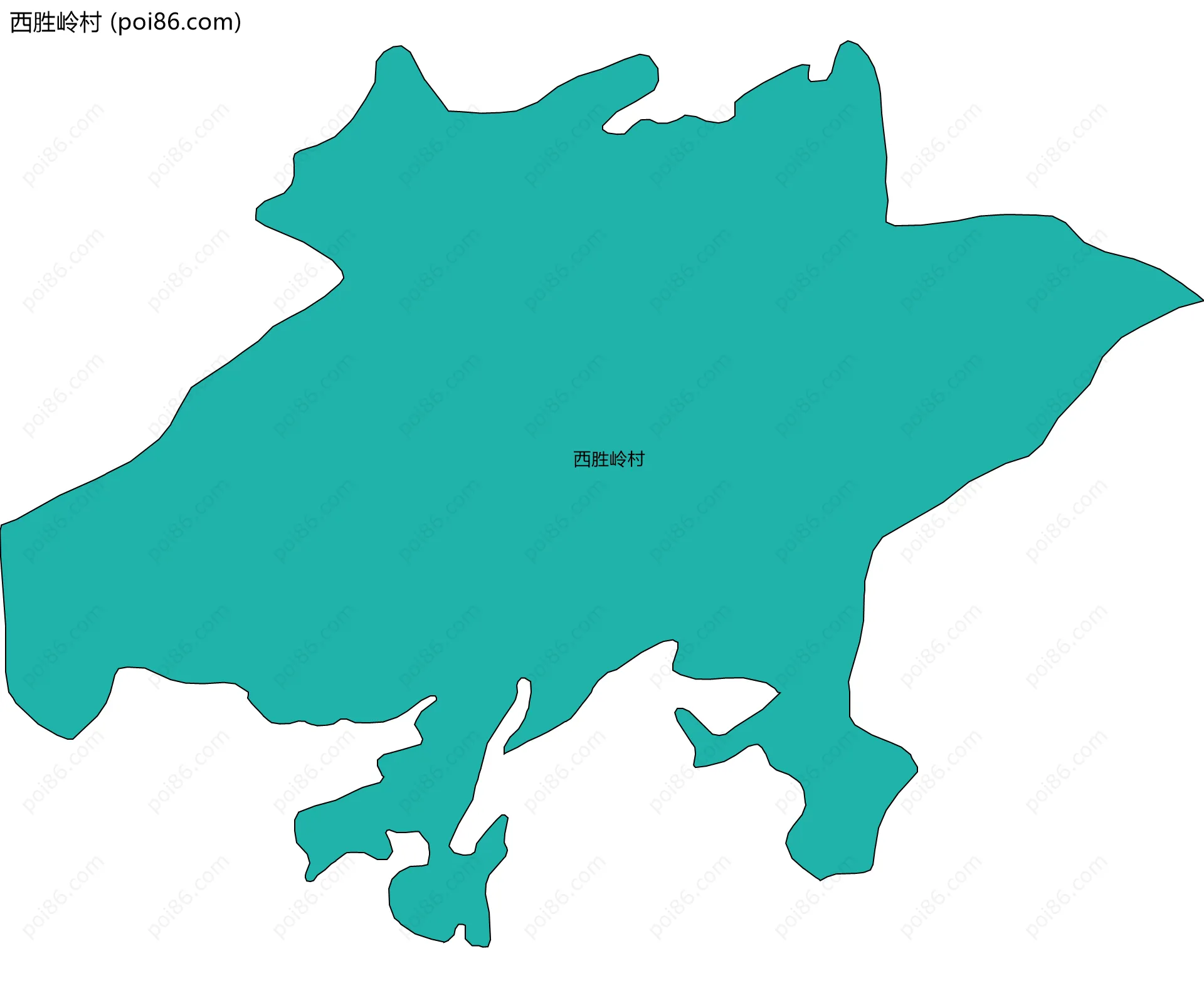 西胜岭村边界地图