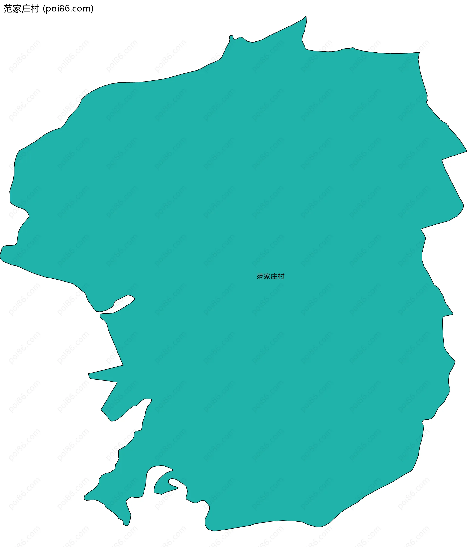 范家庄村边界地图