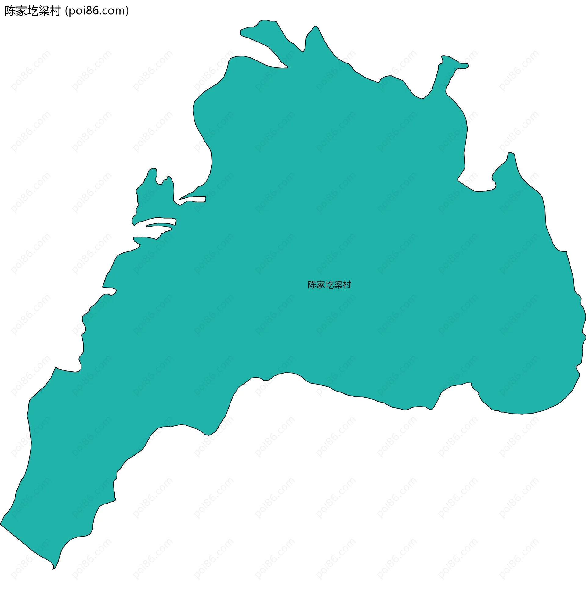 陈家圪梁村边界地图