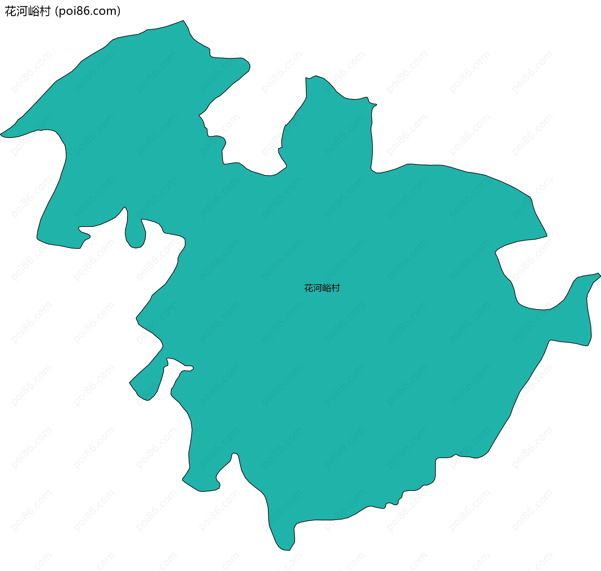 花河峪村边界地图