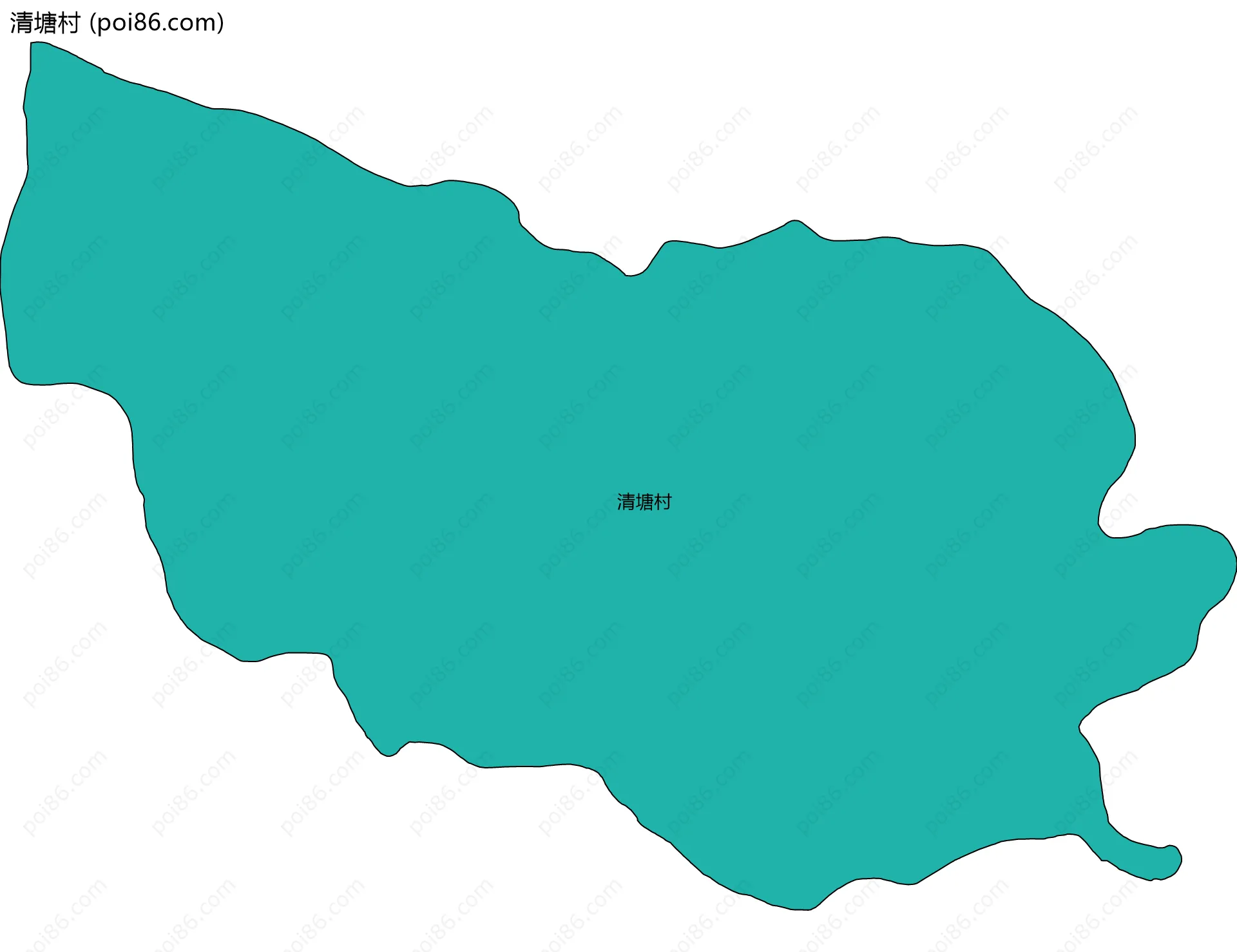 清塘村边界地图