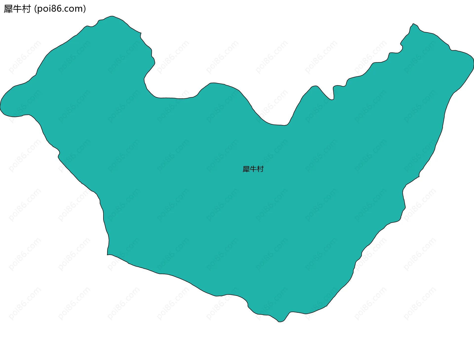 犀牛村边界地图