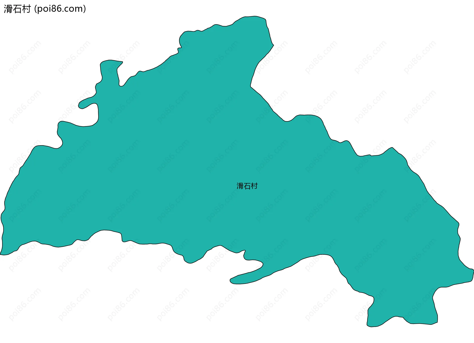 滑石村边界地图