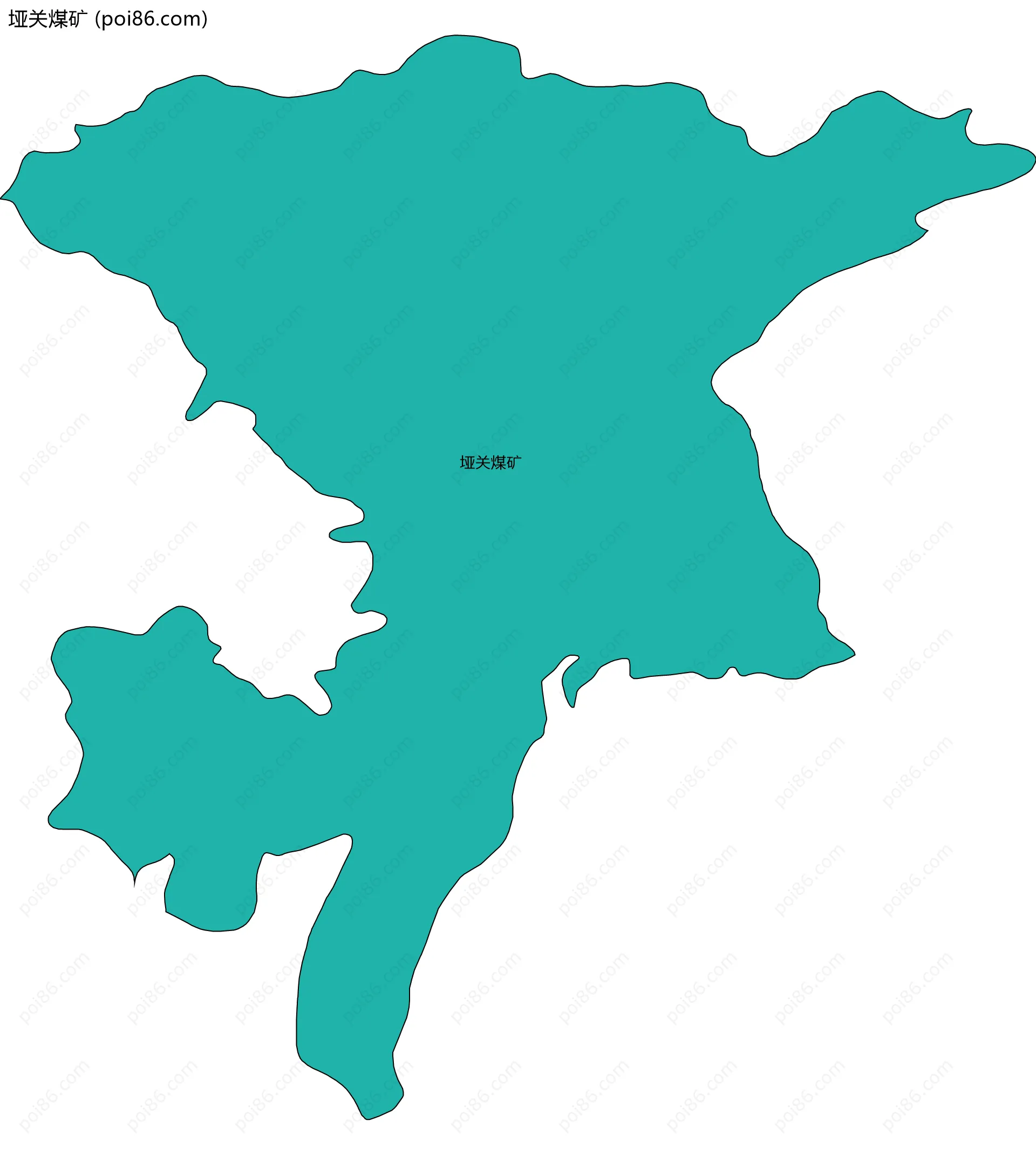 垭关煤矿边界地图