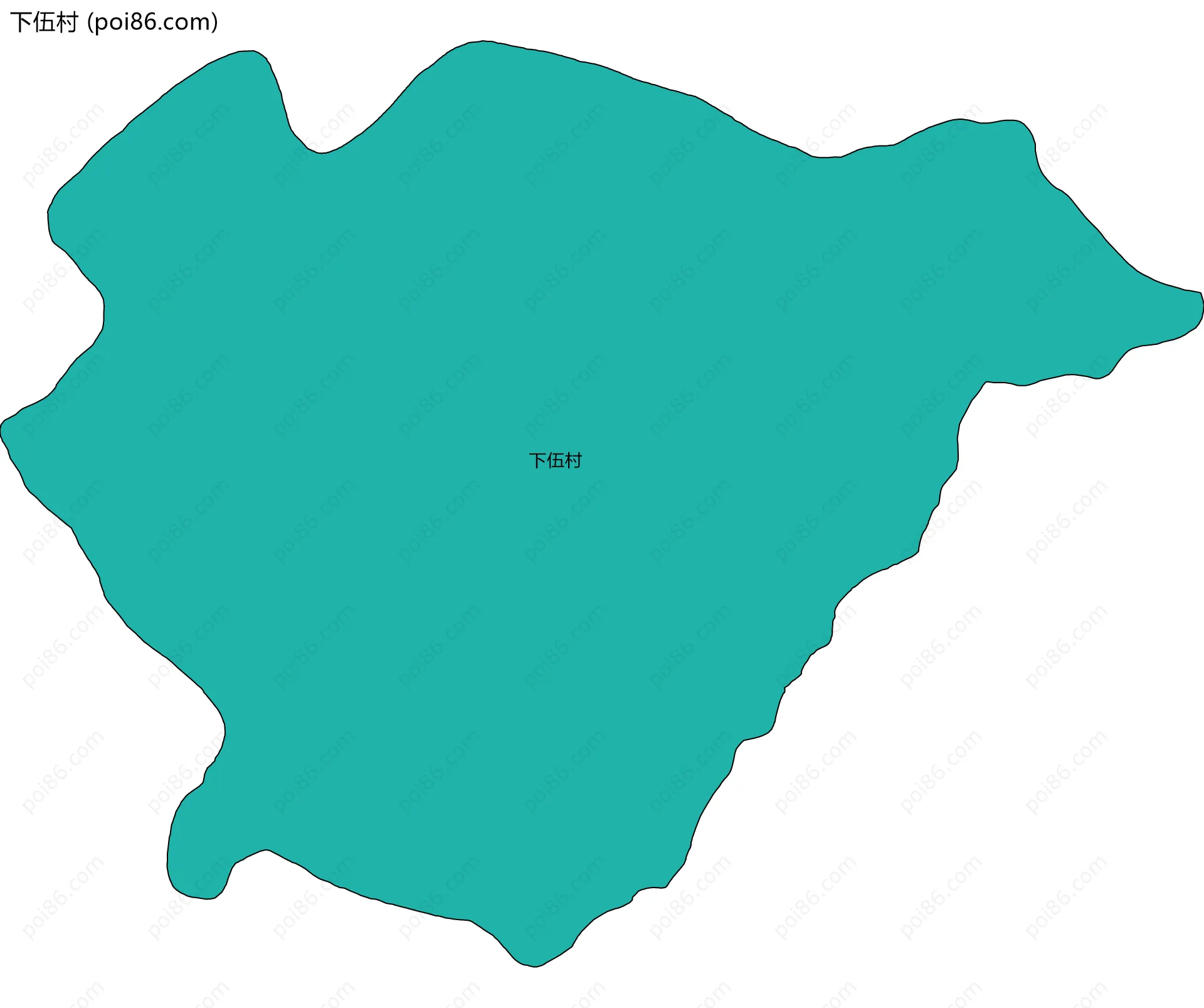 下伍村边界地图