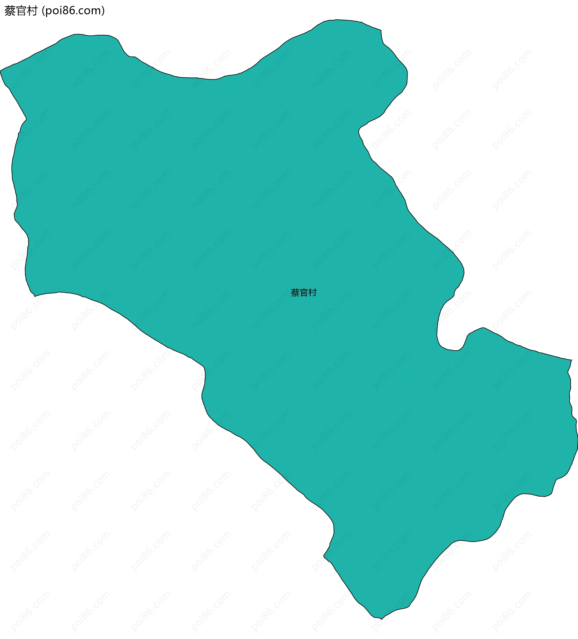 蔡官村边界地图