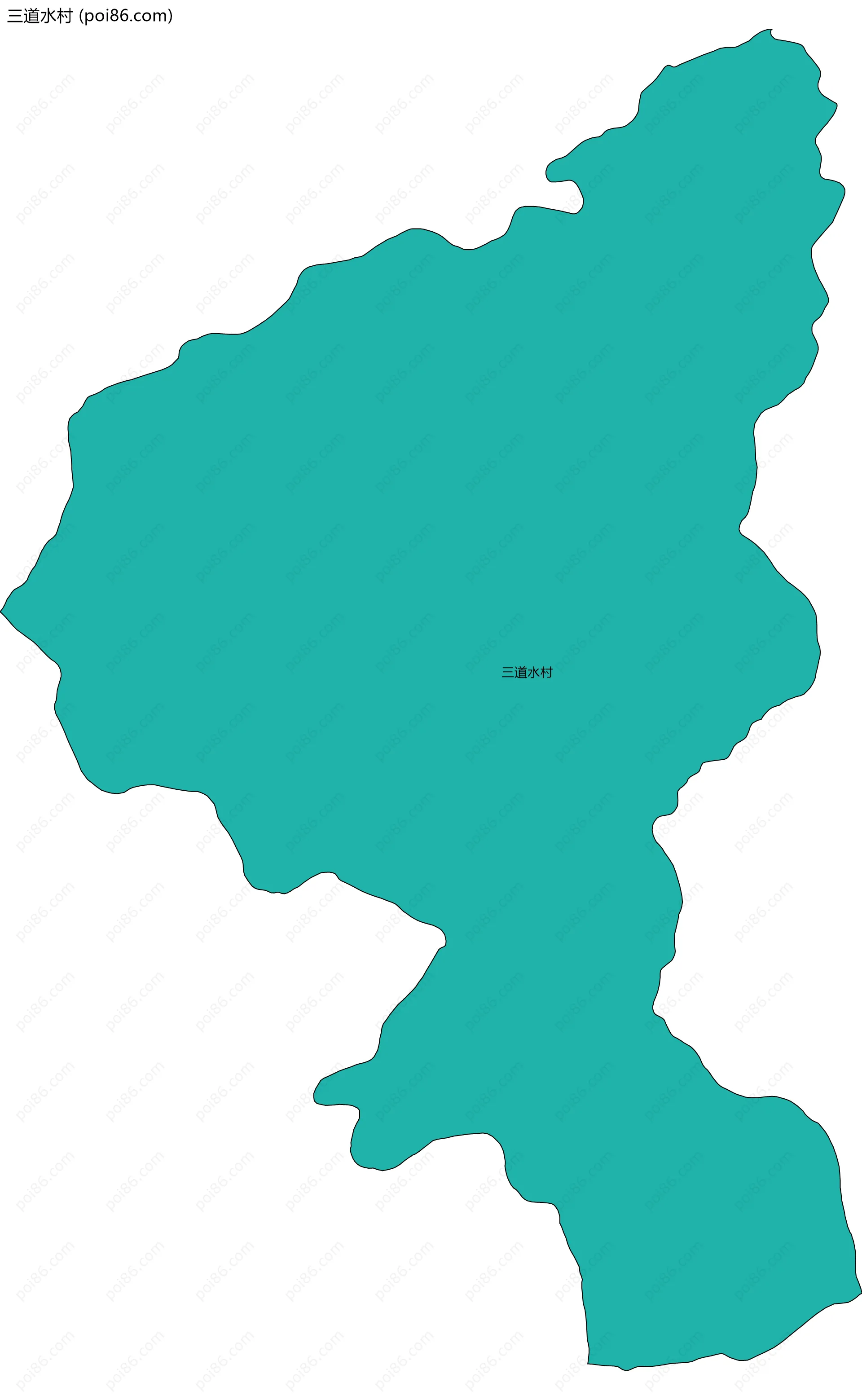 三道水村边界地图