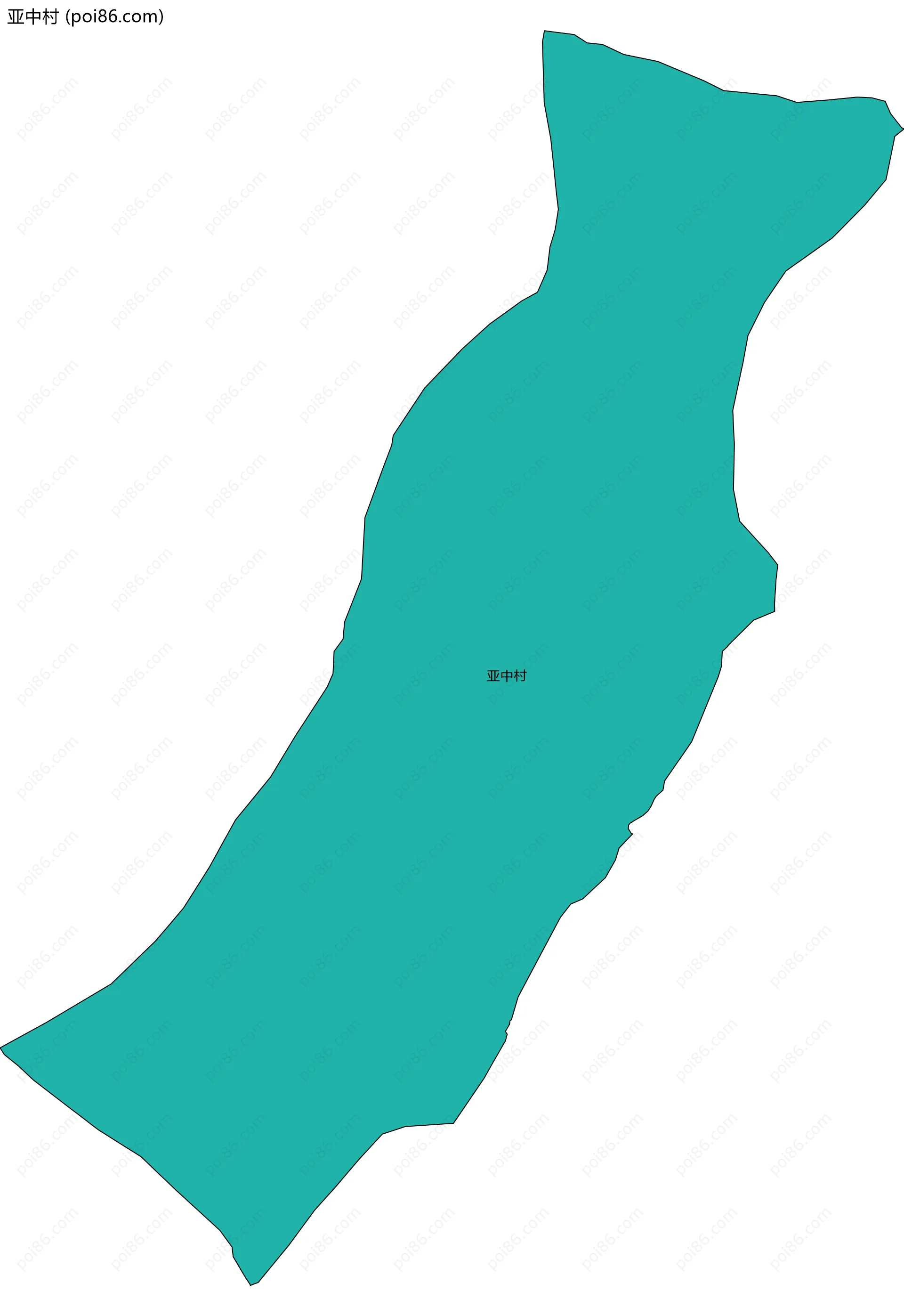 亚中村边界地图