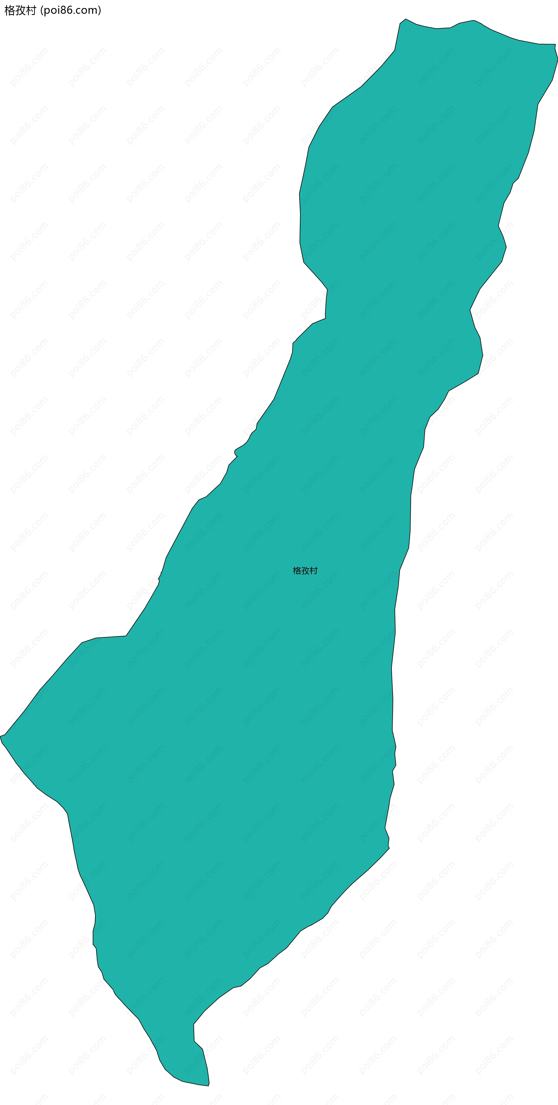 格孜村边界地图