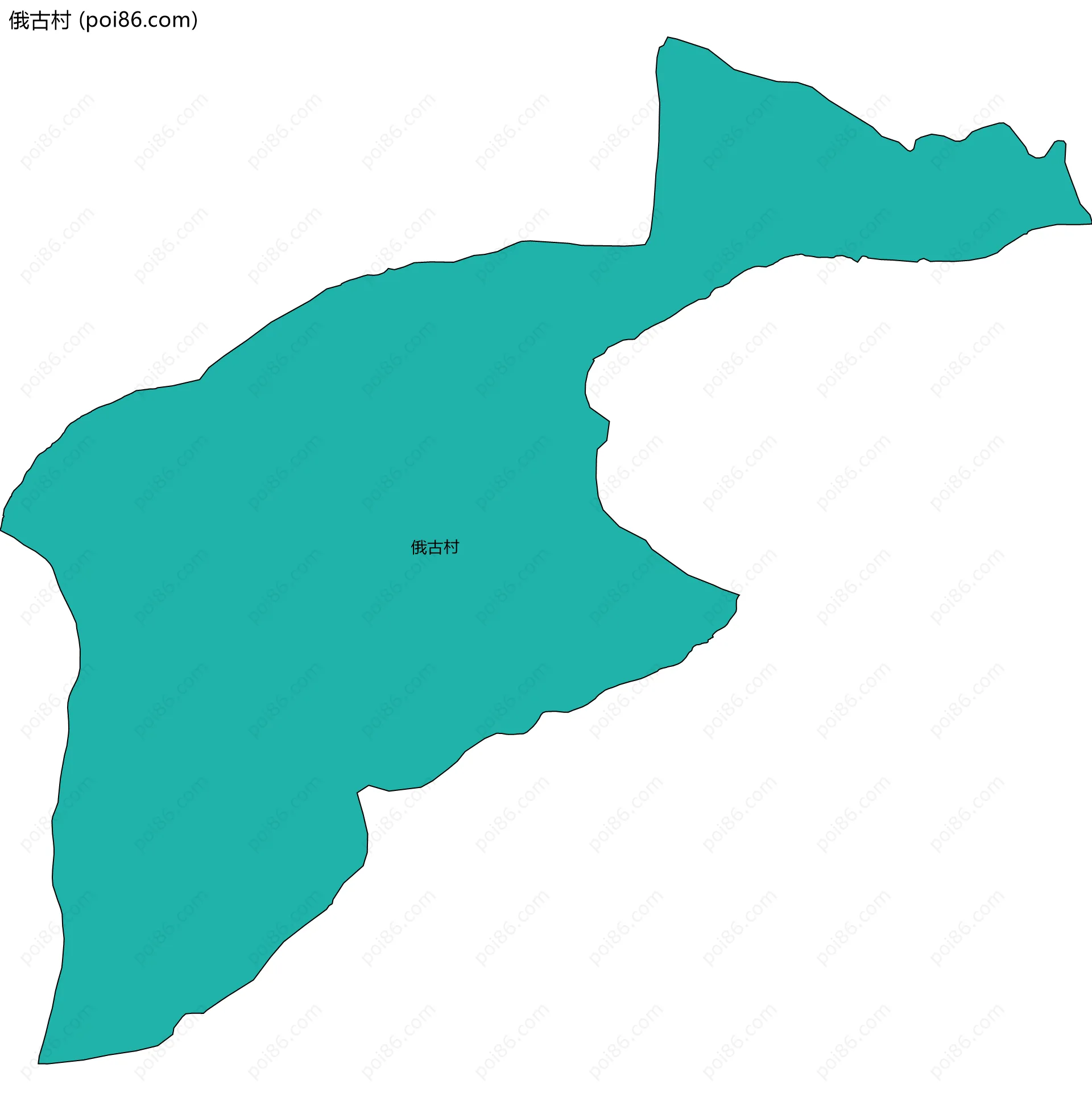 俄古村边界地图