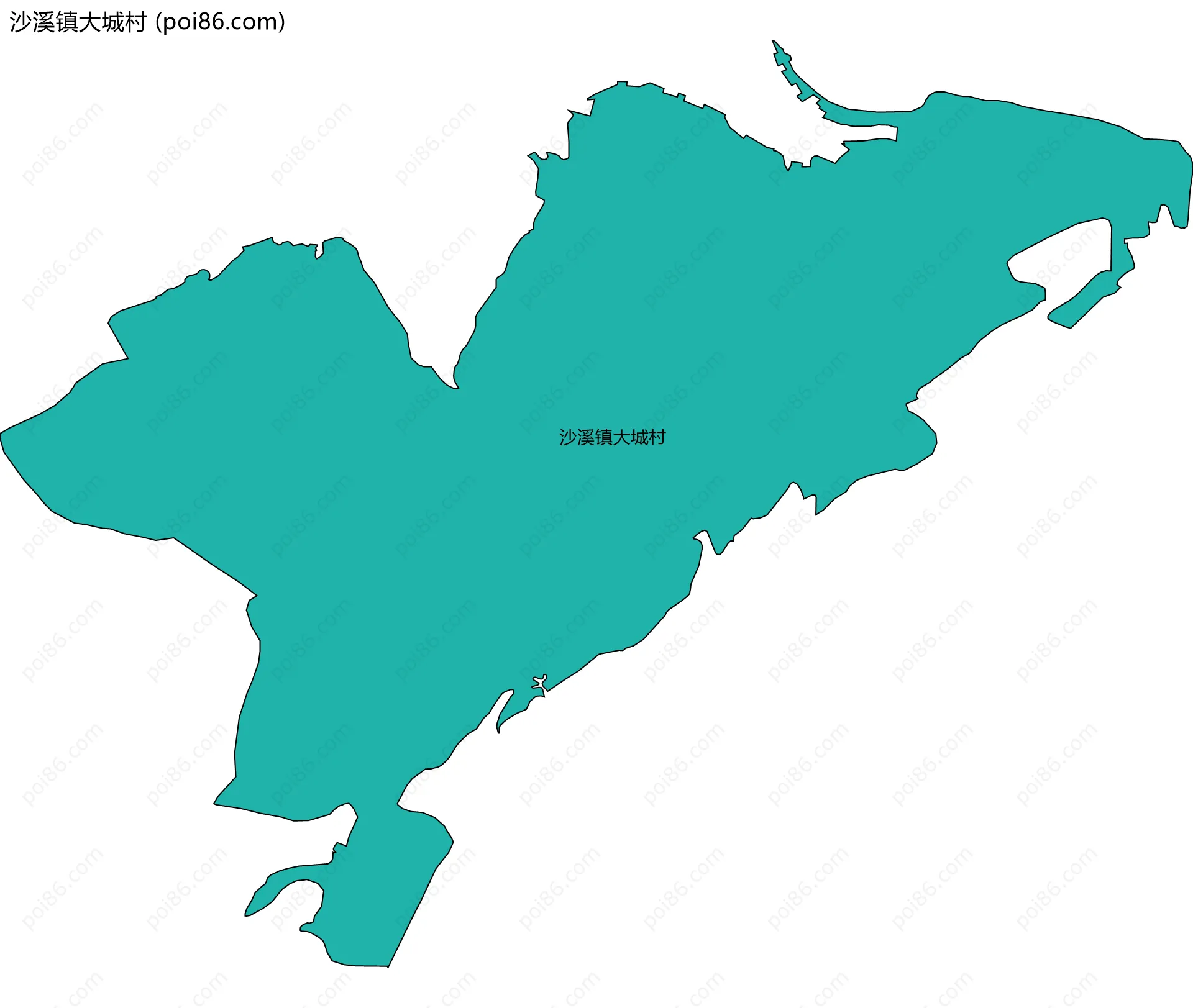 沙溪镇大城村边界地图