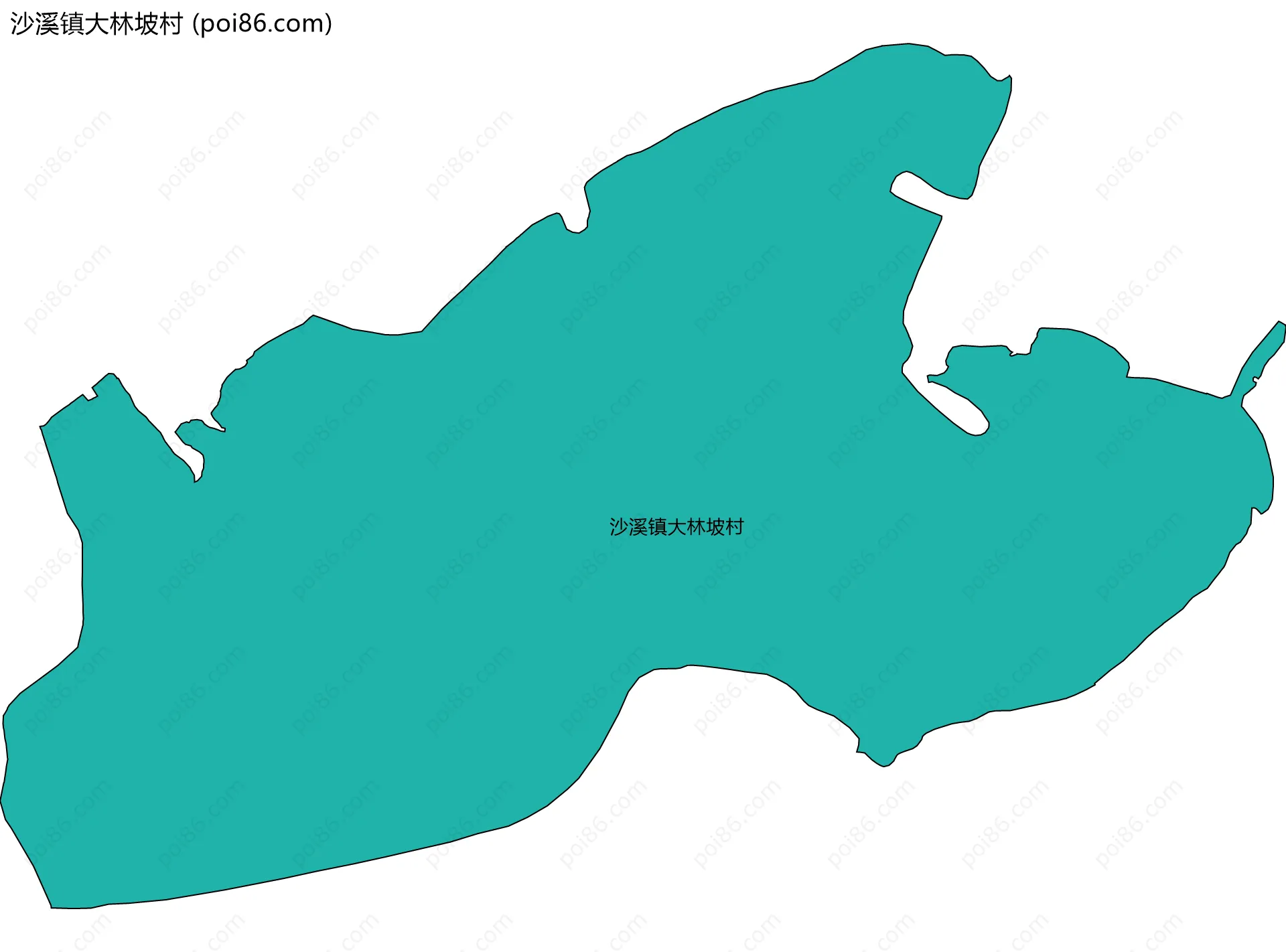 沙溪镇大林坡村边界地图