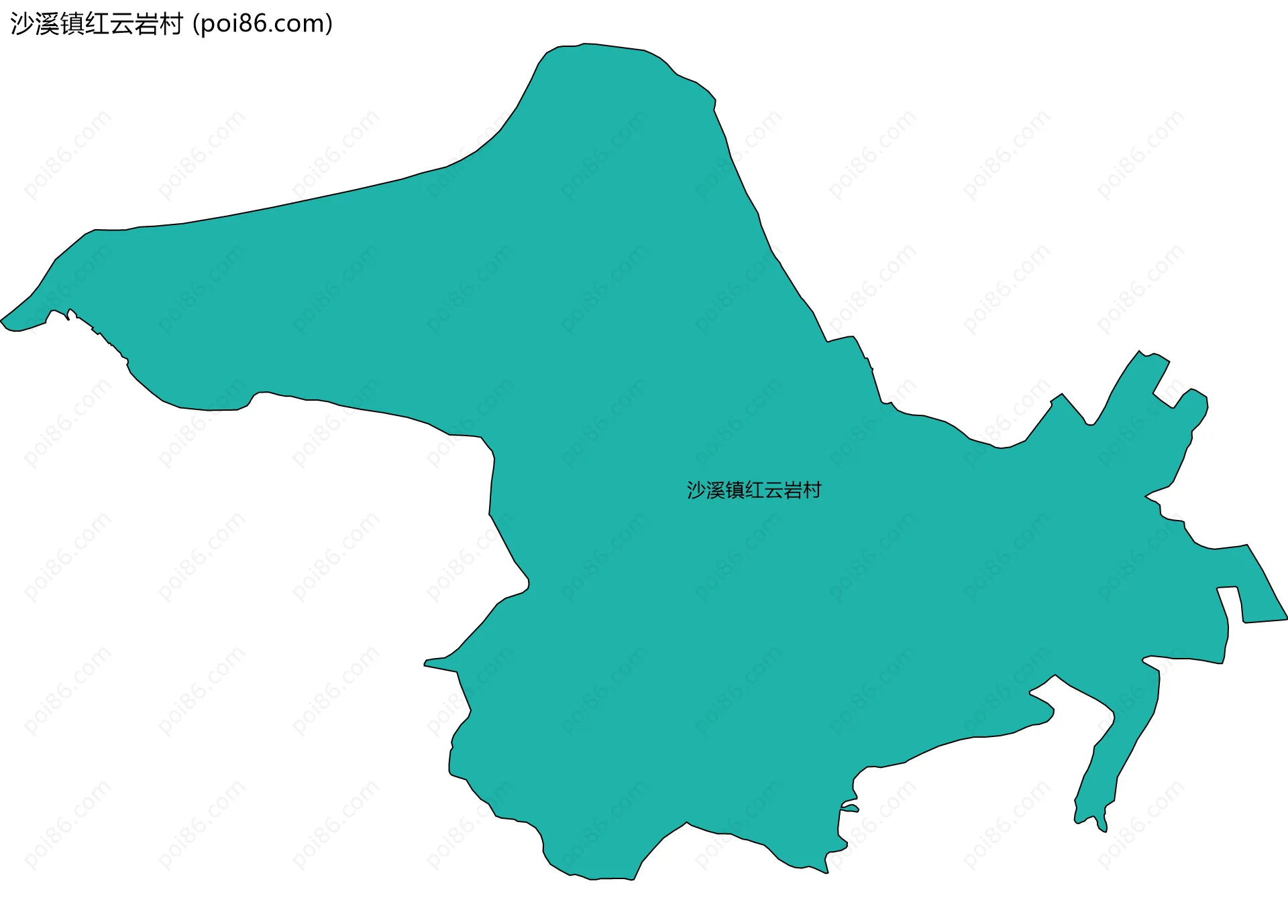 沙溪镇红云岩村边界地图