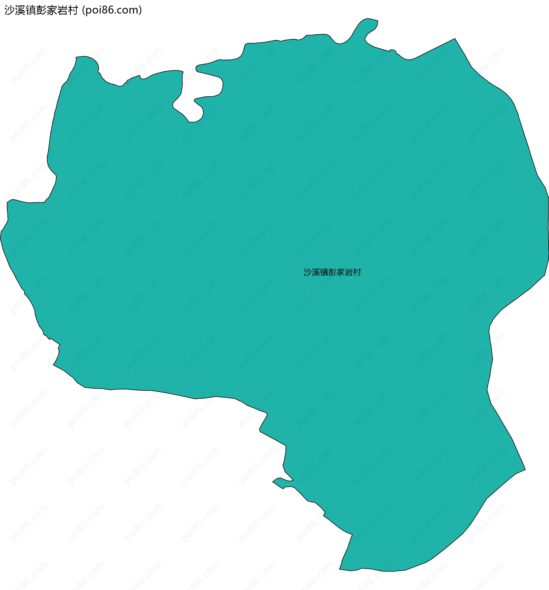 沙溪镇彭家岩村边界地图
