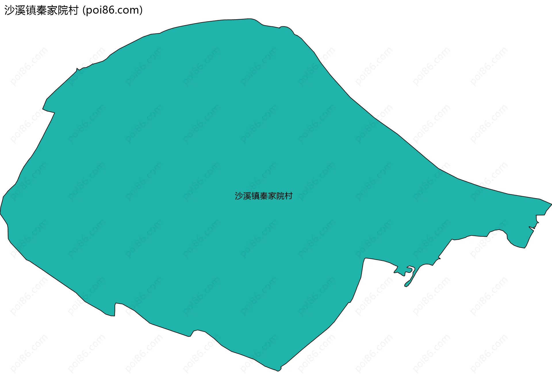 沙溪镇秦家院村边界地图