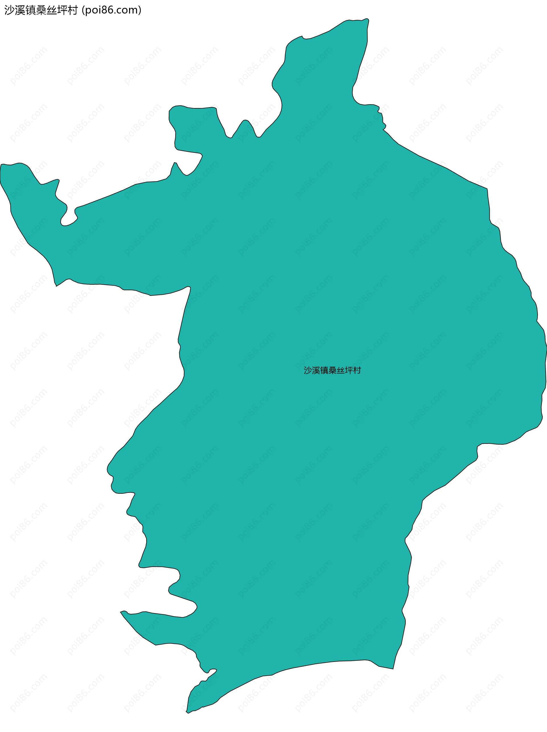 沙溪镇桑丝坪村边界地图