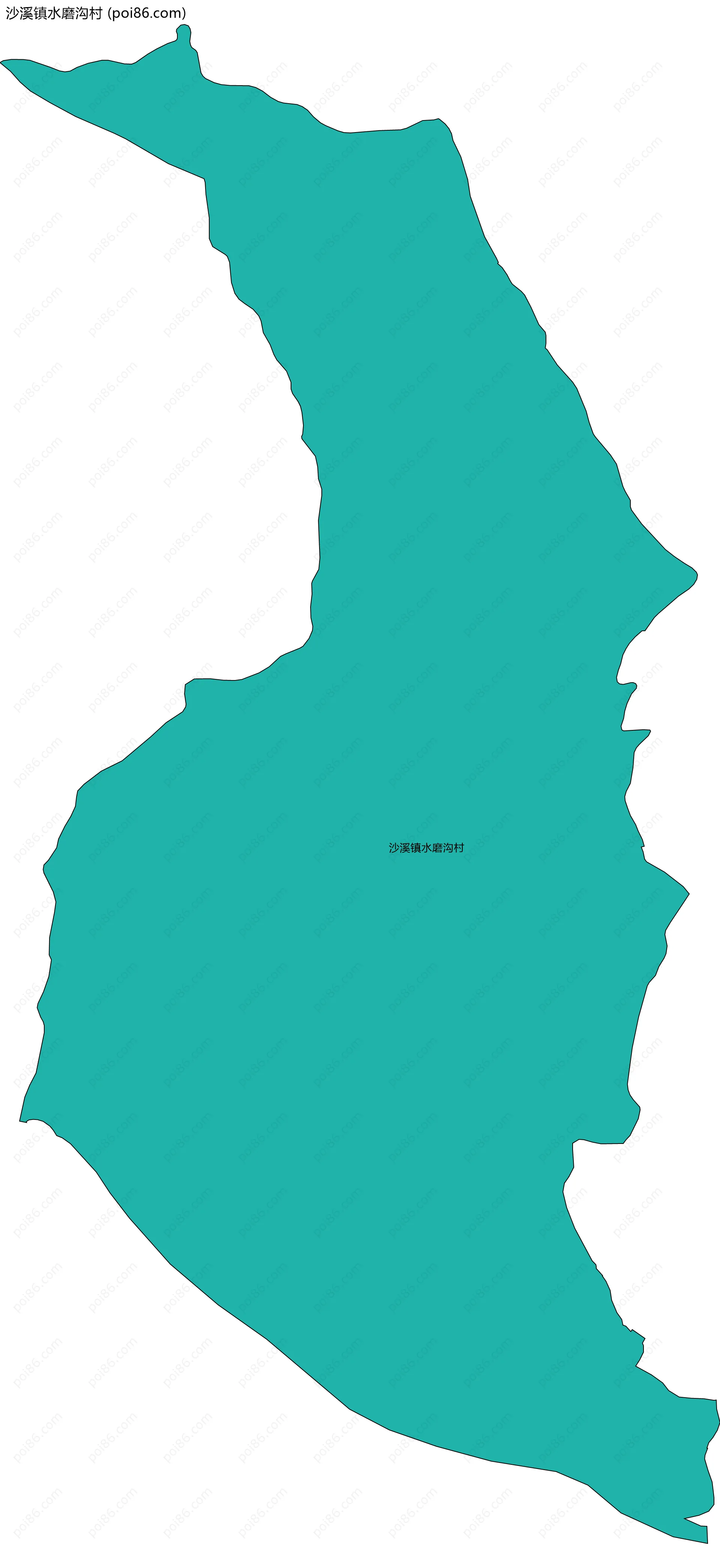 沙溪镇水磨沟村边界地图