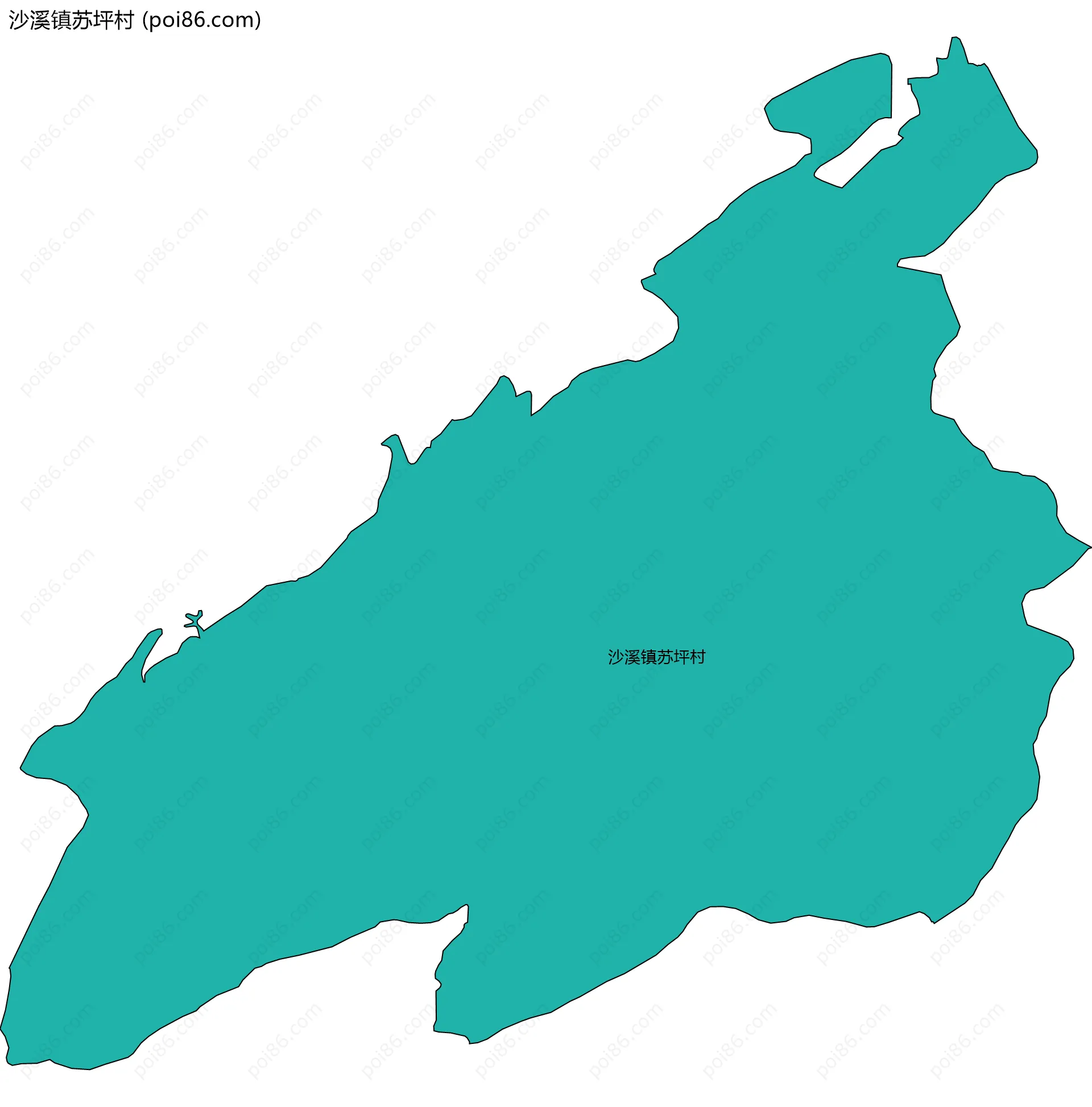 沙溪镇苏坪村边界地图