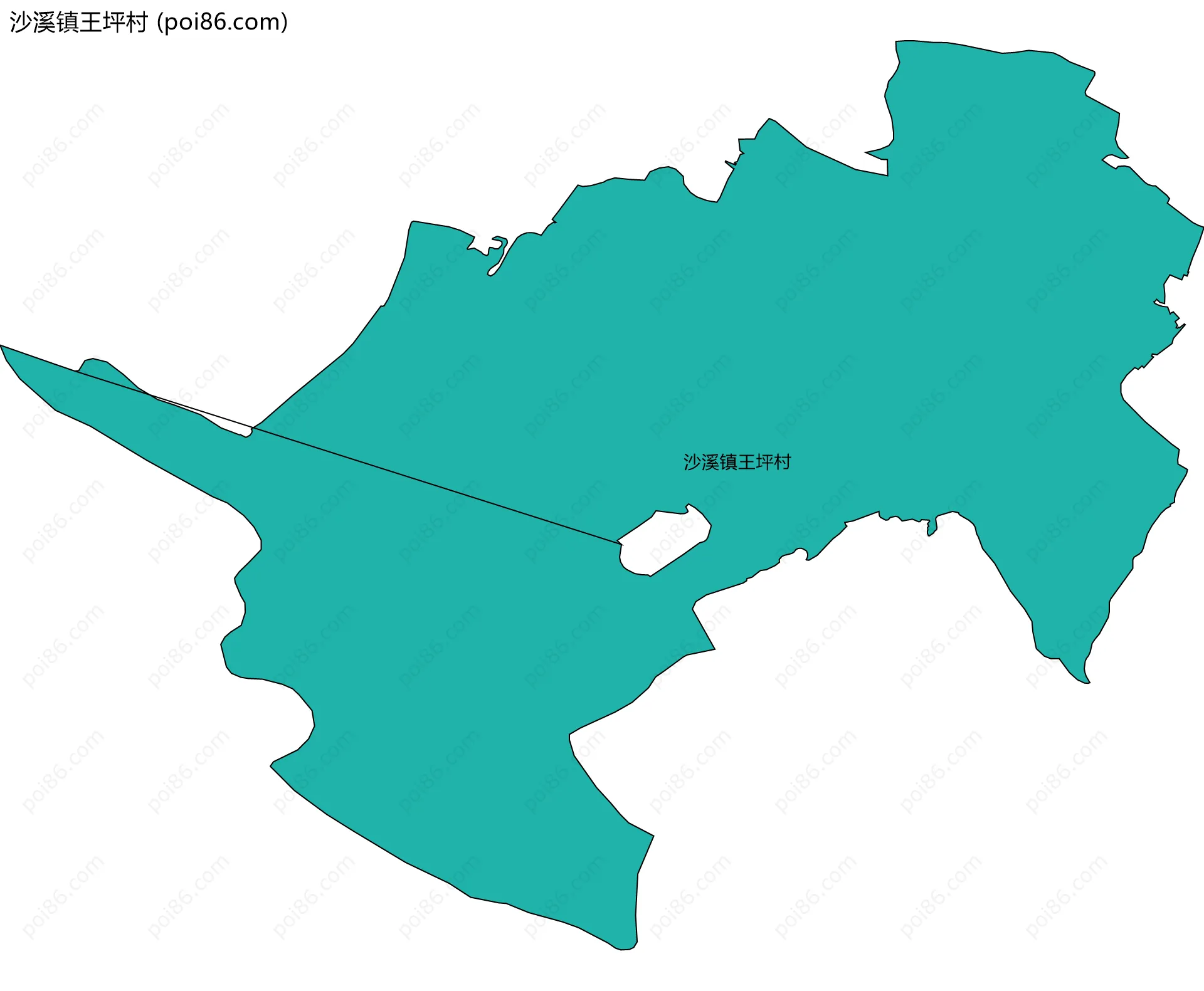 沙溪镇王坪村边界地图