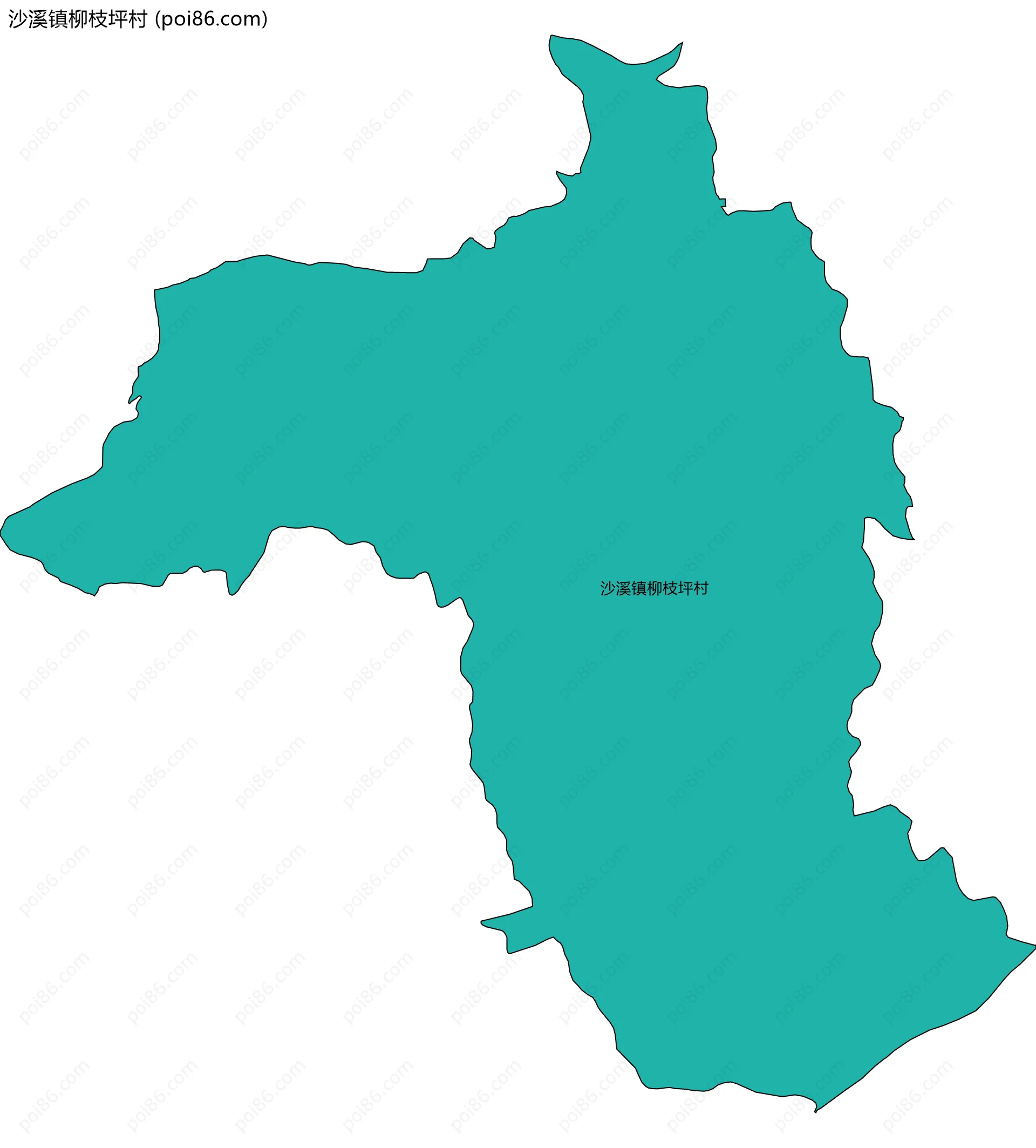 沙溪镇柳枝坪村边界地图