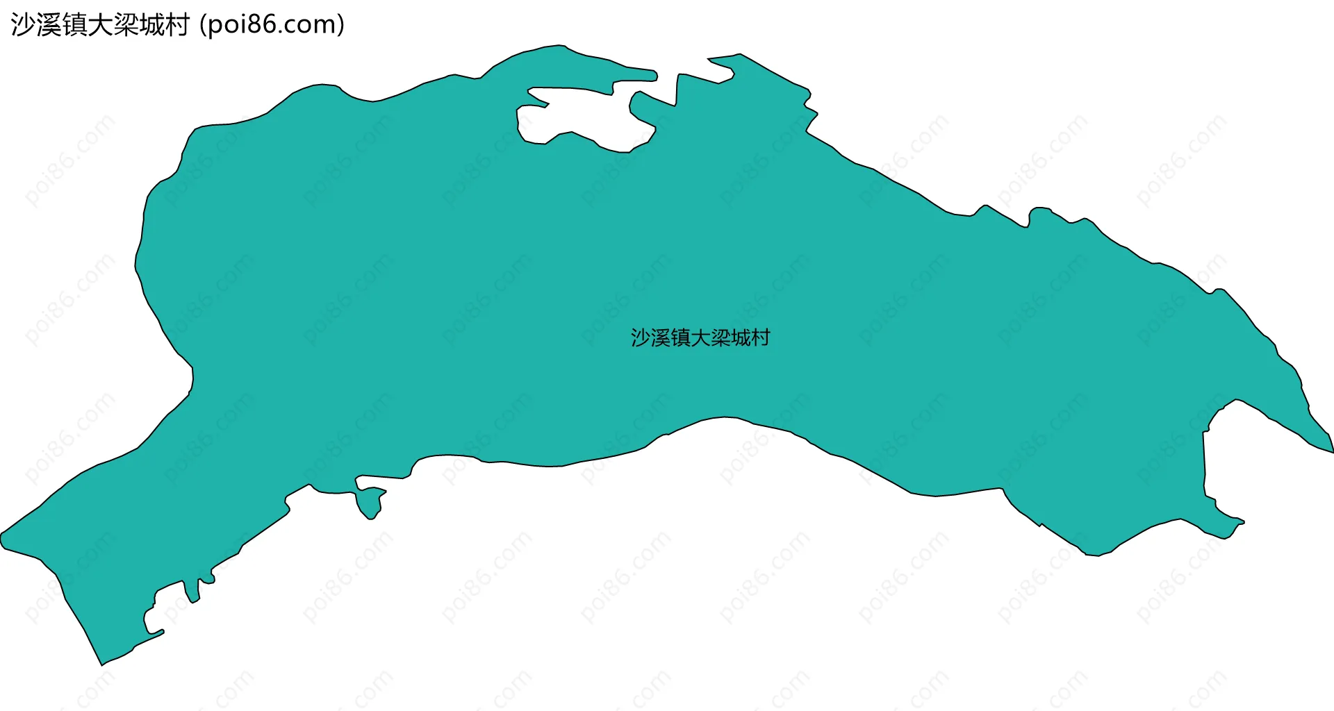 沙溪镇大梁城村边界地图