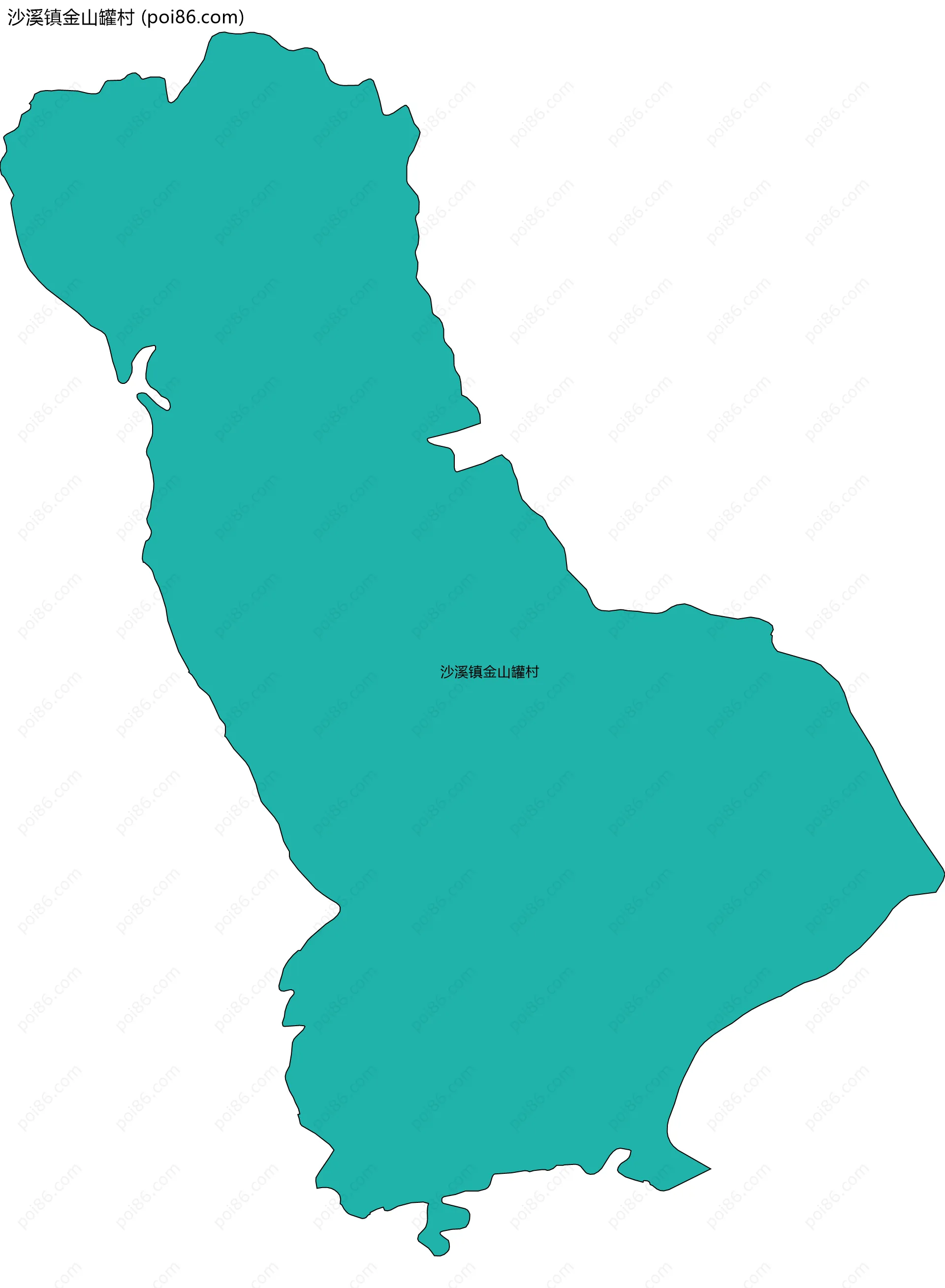 沙溪镇金山罐村边界地图