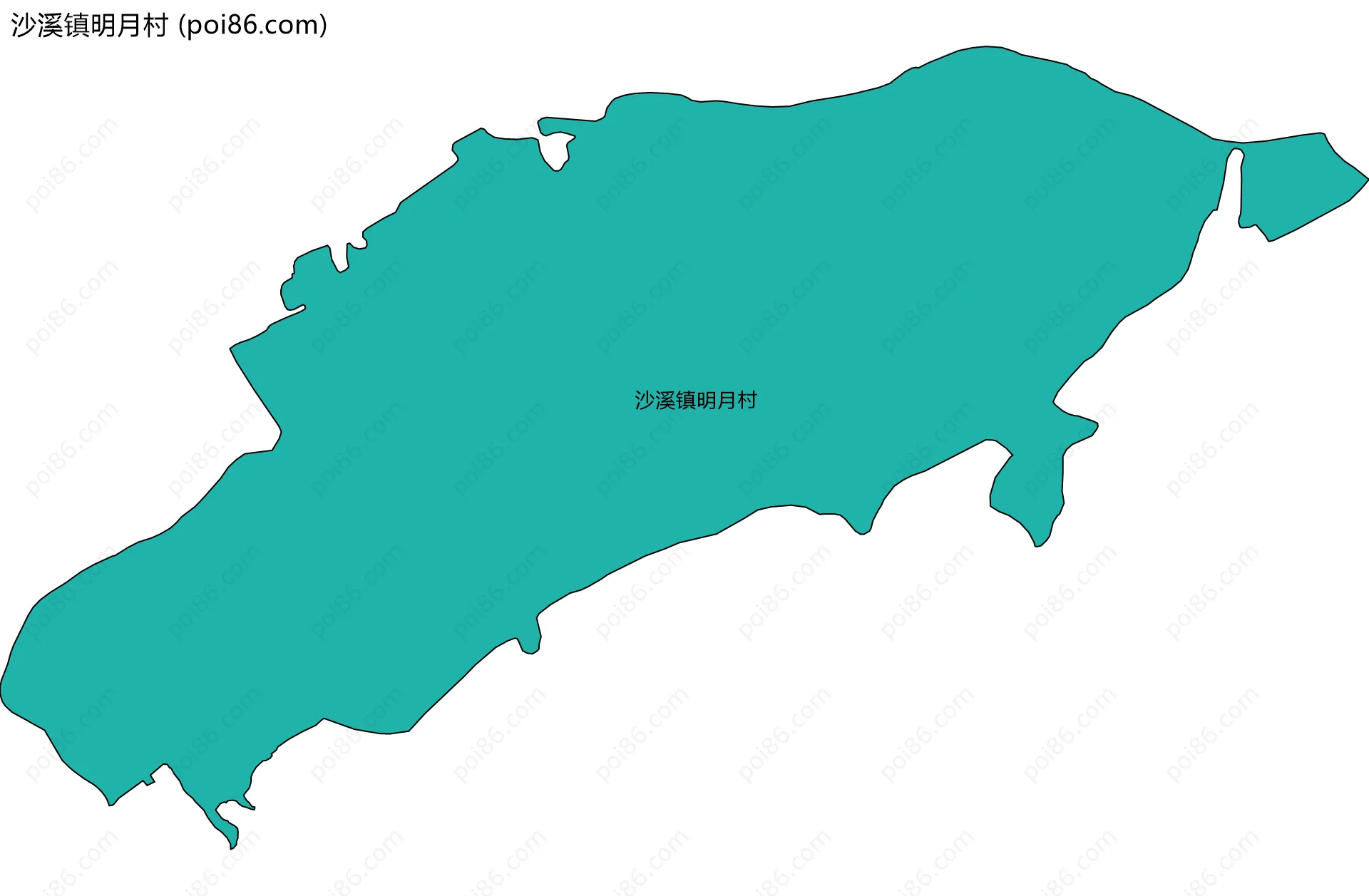 沙溪镇明月村边界地图