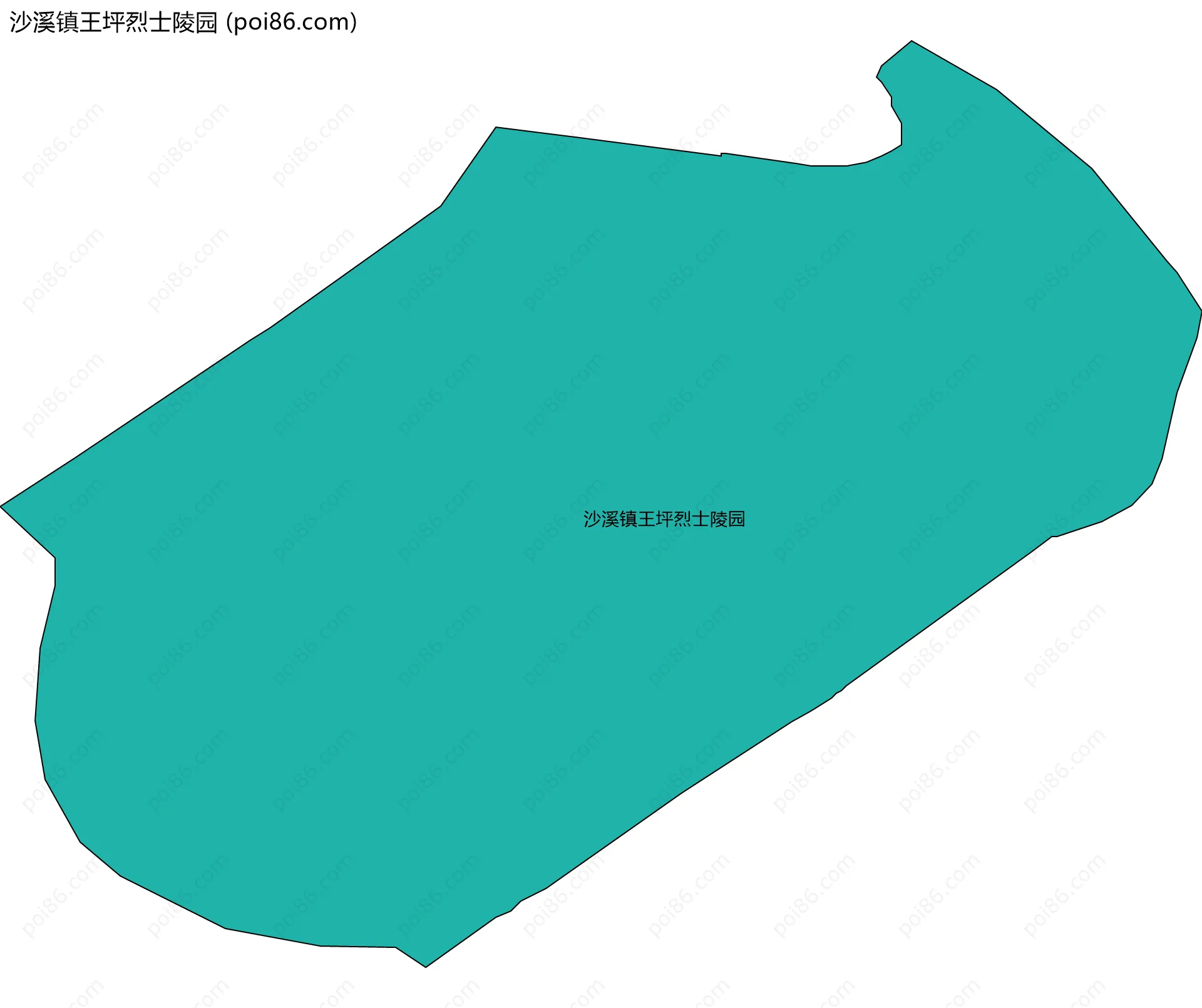 沙溪镇王坪烈士陵园边界地图