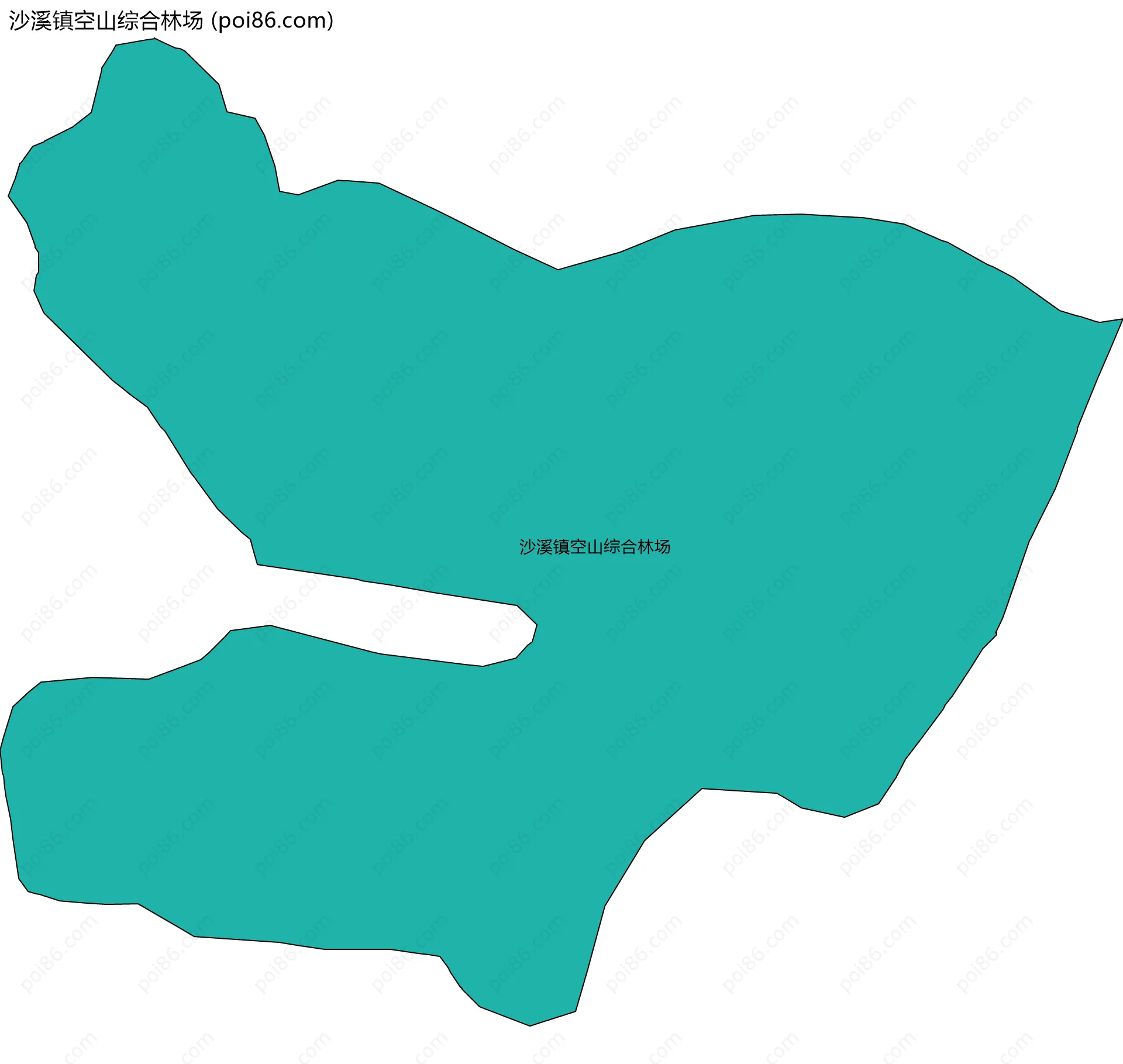 沙溪镇空山综合林场边界地图