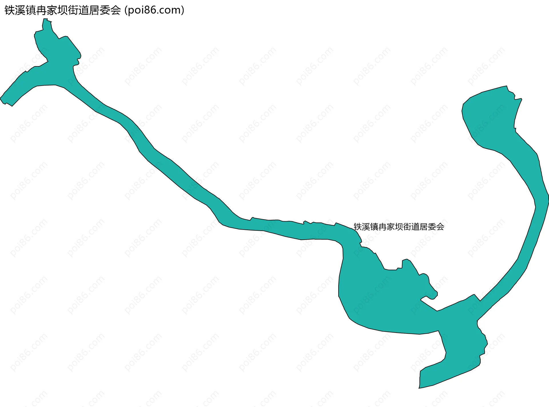 铁溪镇冉家坝街道居委会边界地图